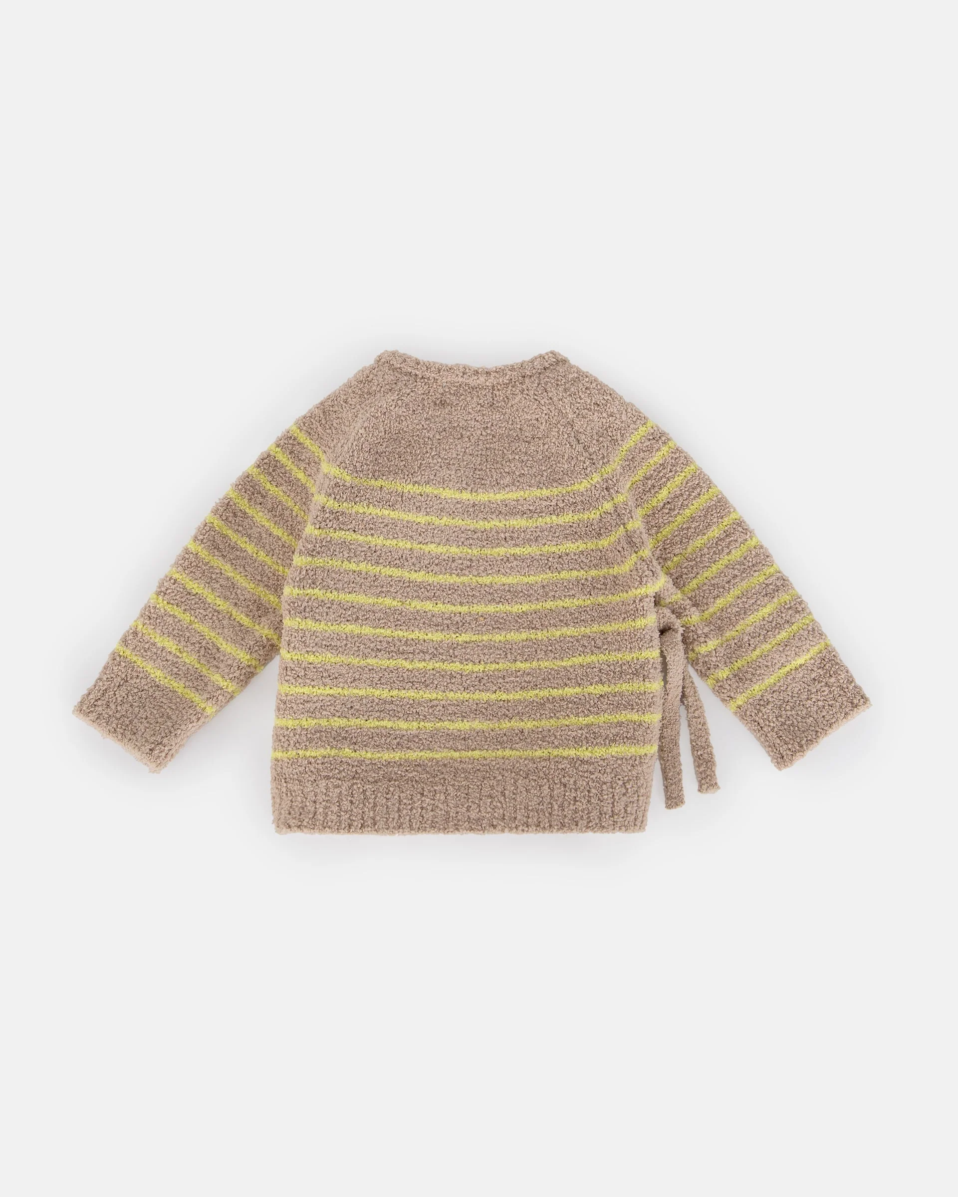 Wrap Top Striped - Fuzzy | Pecan/Chartreuse - Image 5