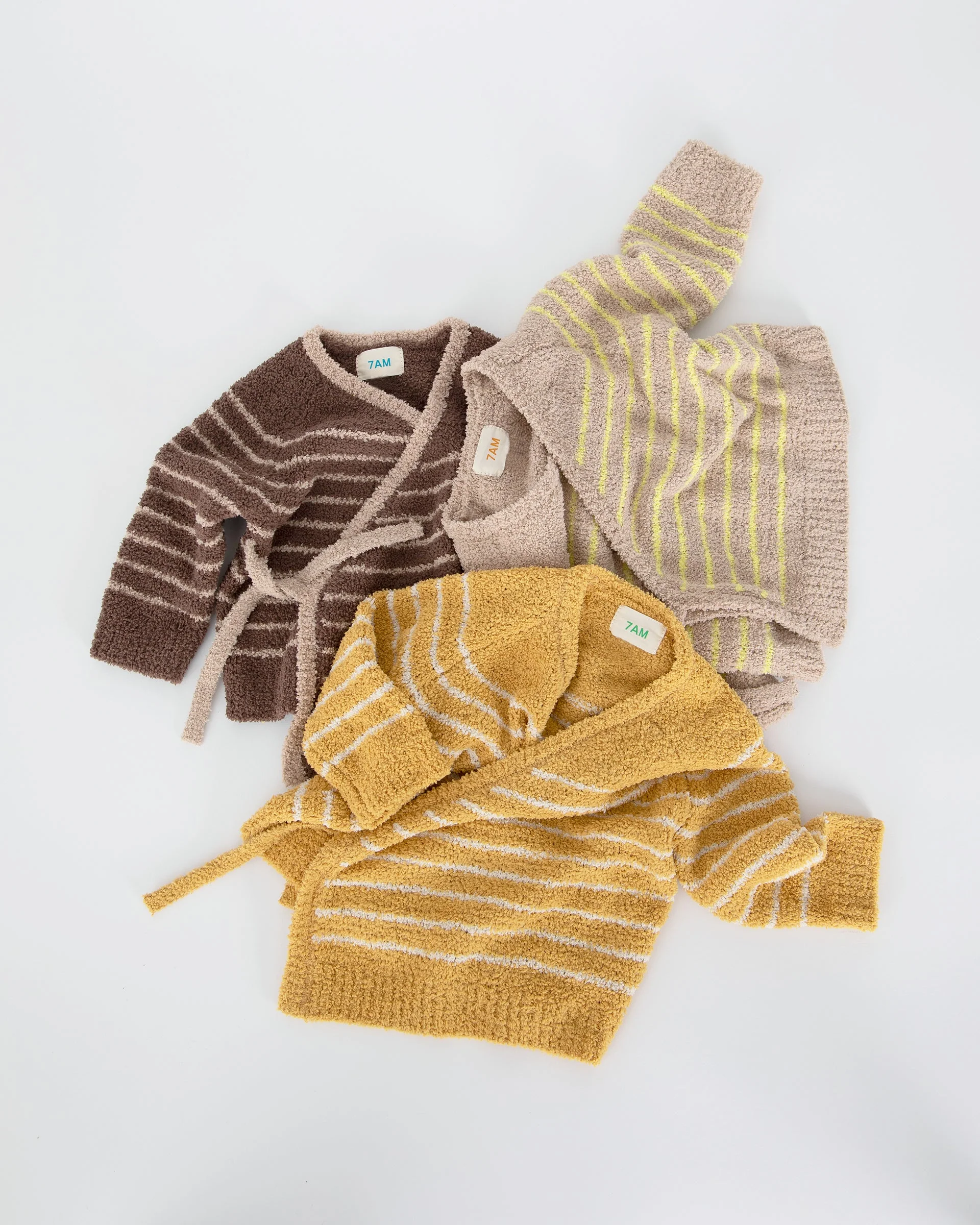 Wrap Top Striped - Fuzzy | Pecan/Chartreuse - Image 6