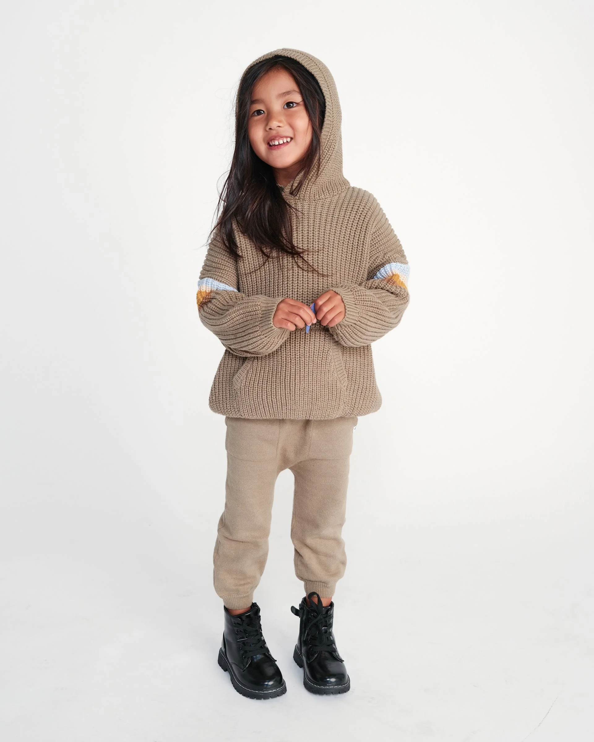 Hooded Boxy Sweater - Chunky | Olive - Image 14