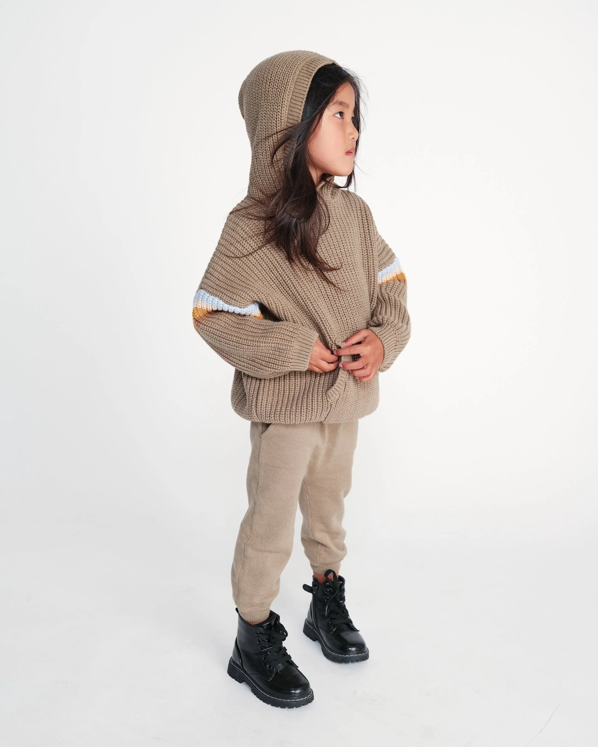 Chunky Ribbed Joggers | Olive - Image 13