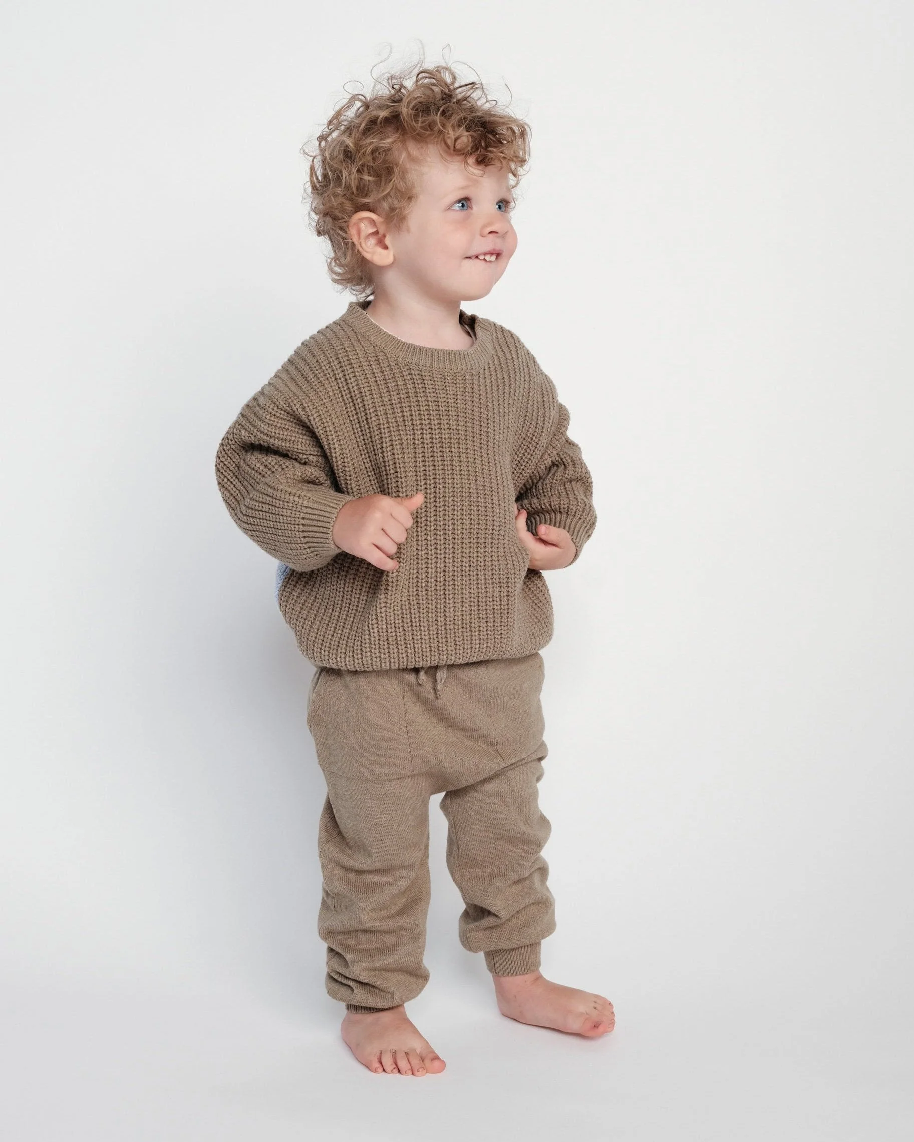 Chunky Ribbed Joggers | Olive - Image 9