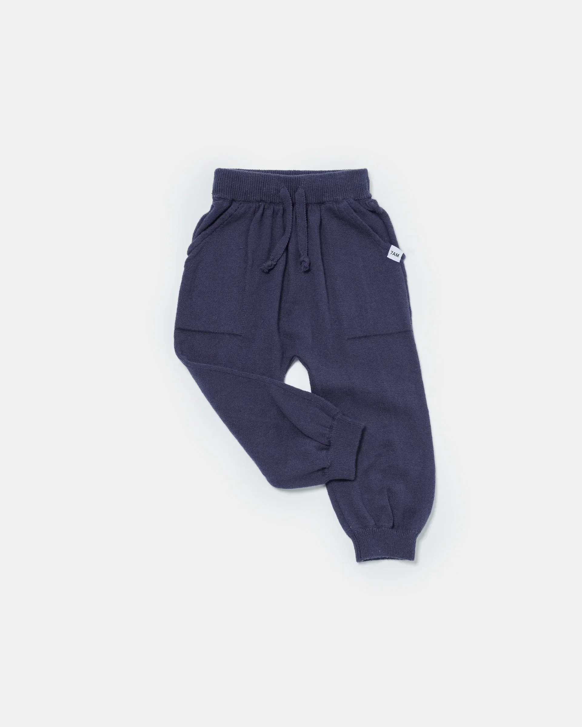 Cotton Joggers - Ribbed | Navy - Image 3
