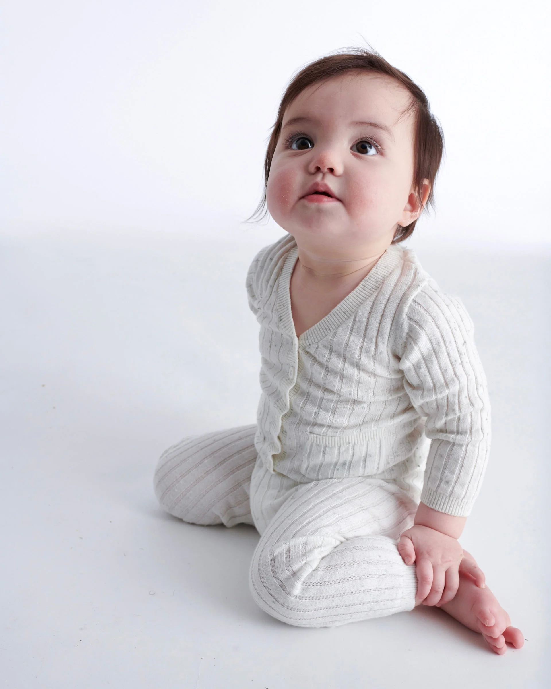 Cotton Leggings - Ribbed | Seashell - Image 6