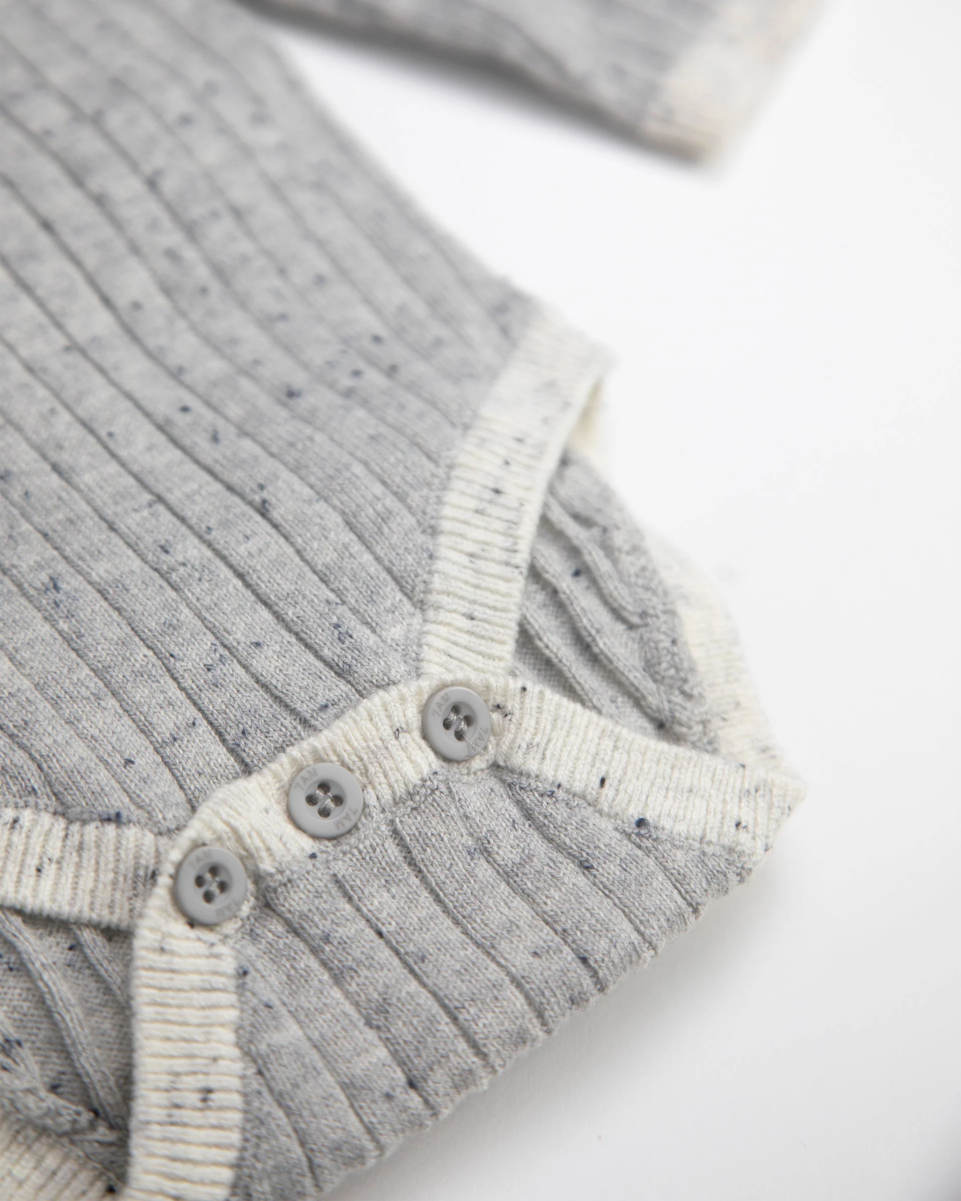 Long Sleeve Bodysuit - Hug Me | Light Heather Grey - Image 3