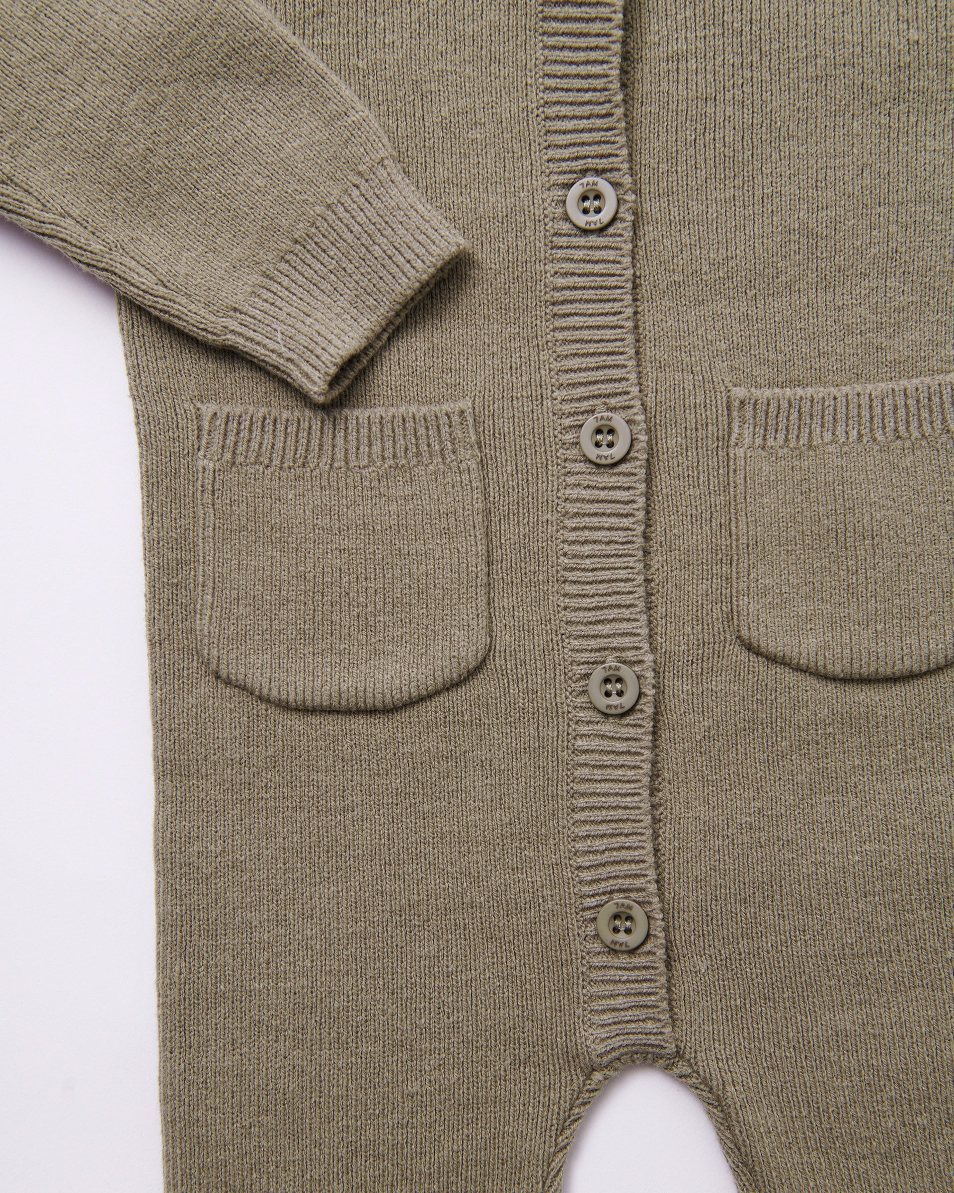 Long Sleeve Ribbed Jumpsuit - Chunky | Olive - Image 6
