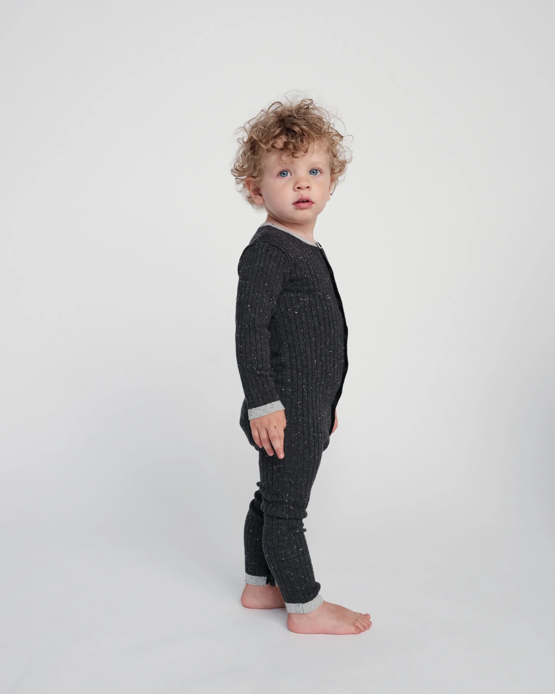 Long Sleeve Jumpsuit No Footie - Hug Me | Oat - Image 2
