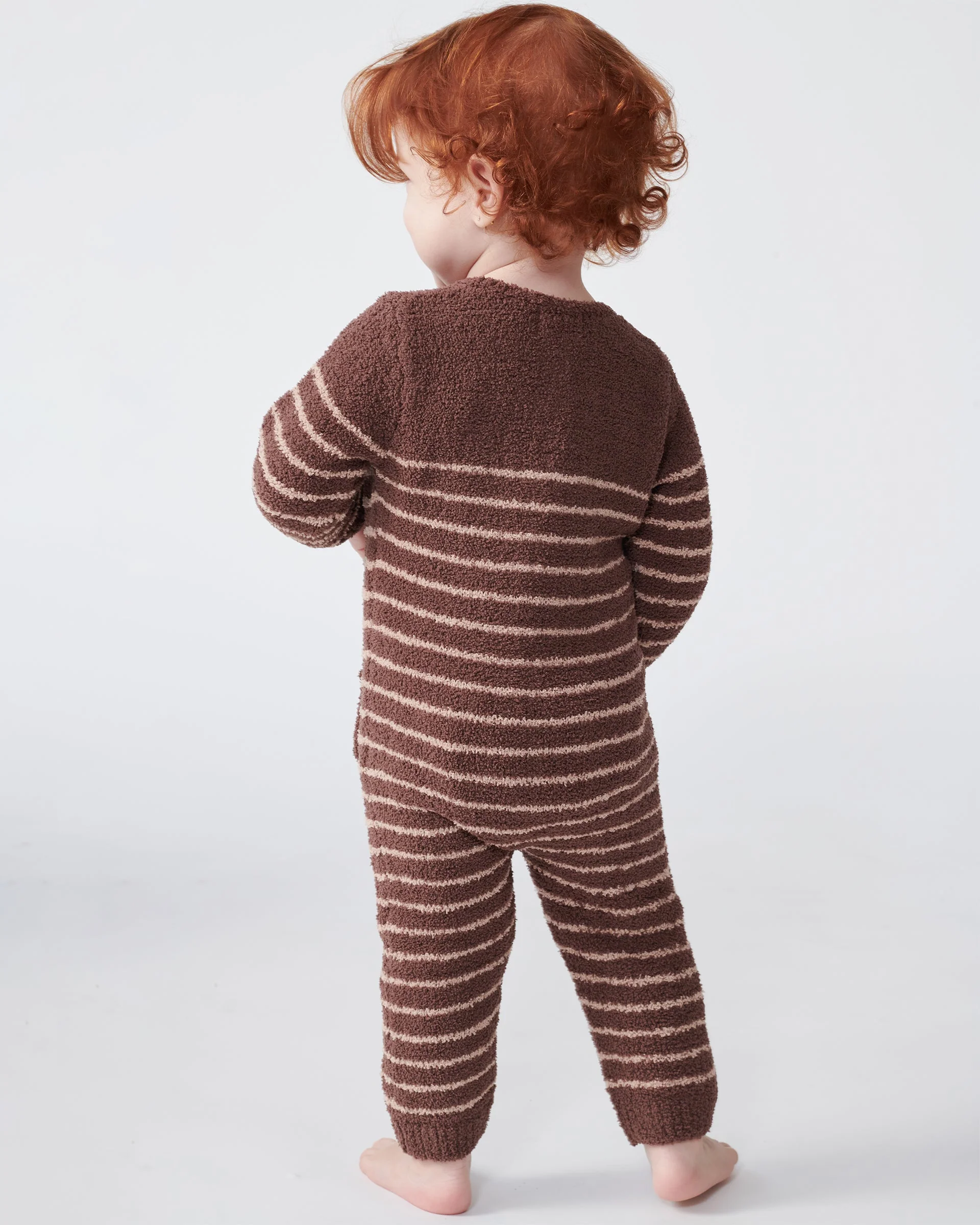 Long Sleeve Striped Jumpsuit - Fuzzy | Choco & Pecan - Image 12
