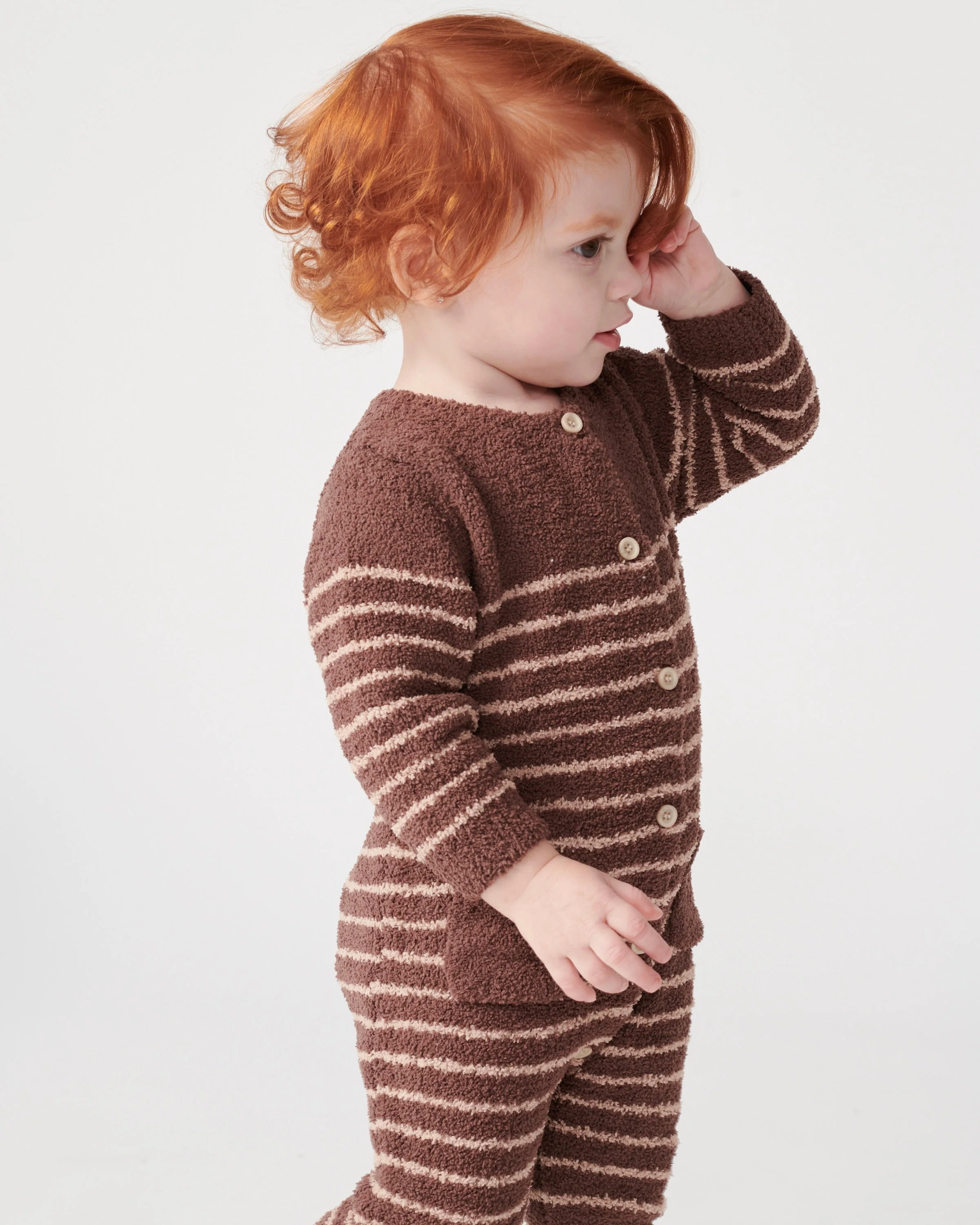 Long Sleeve Striped Jumpsuit - Fuzzy | Choco & Pecan - Image 13