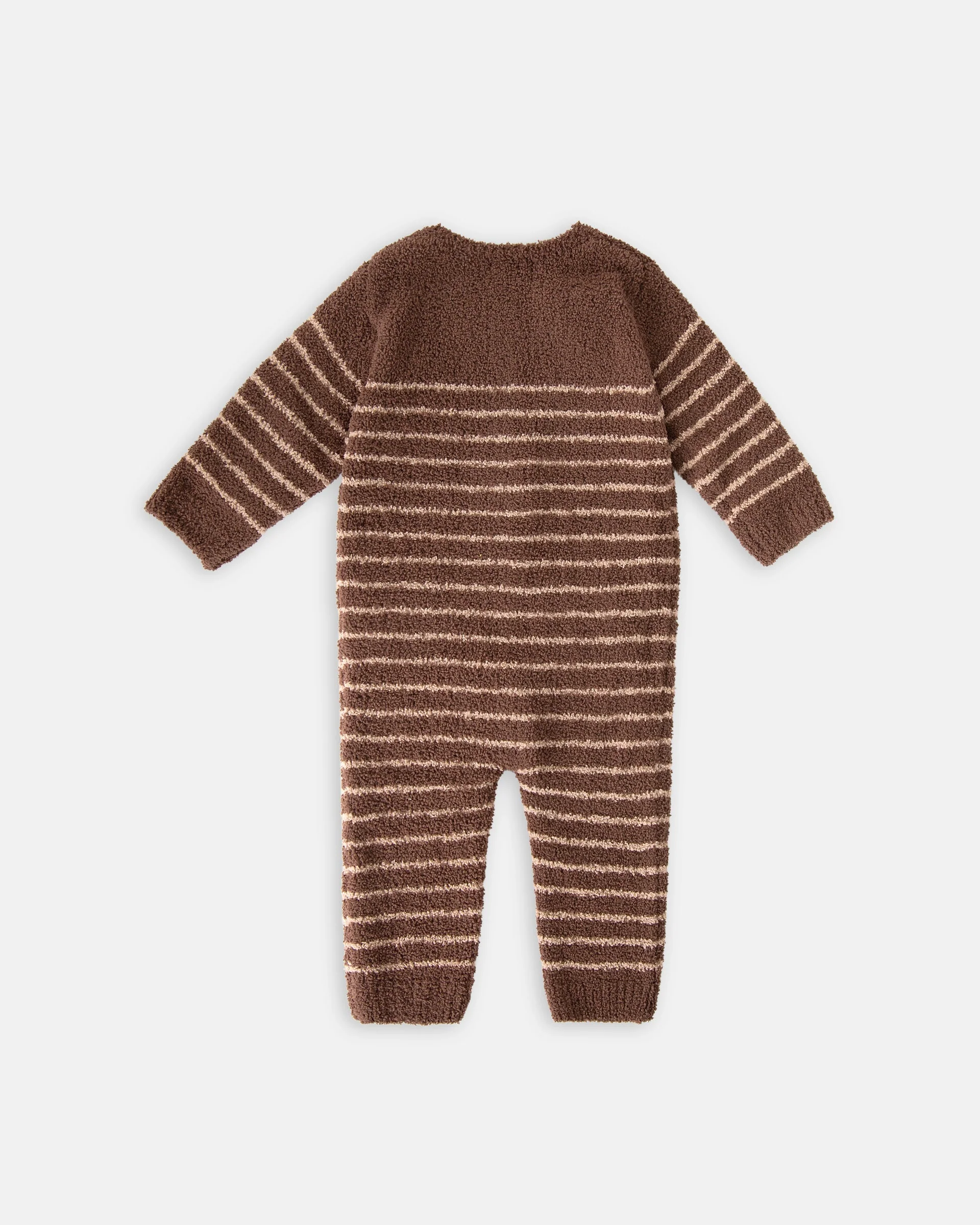Long Sleeve Striped Jumpsuit - Fuzzy | Choco & Pecan - Image 4