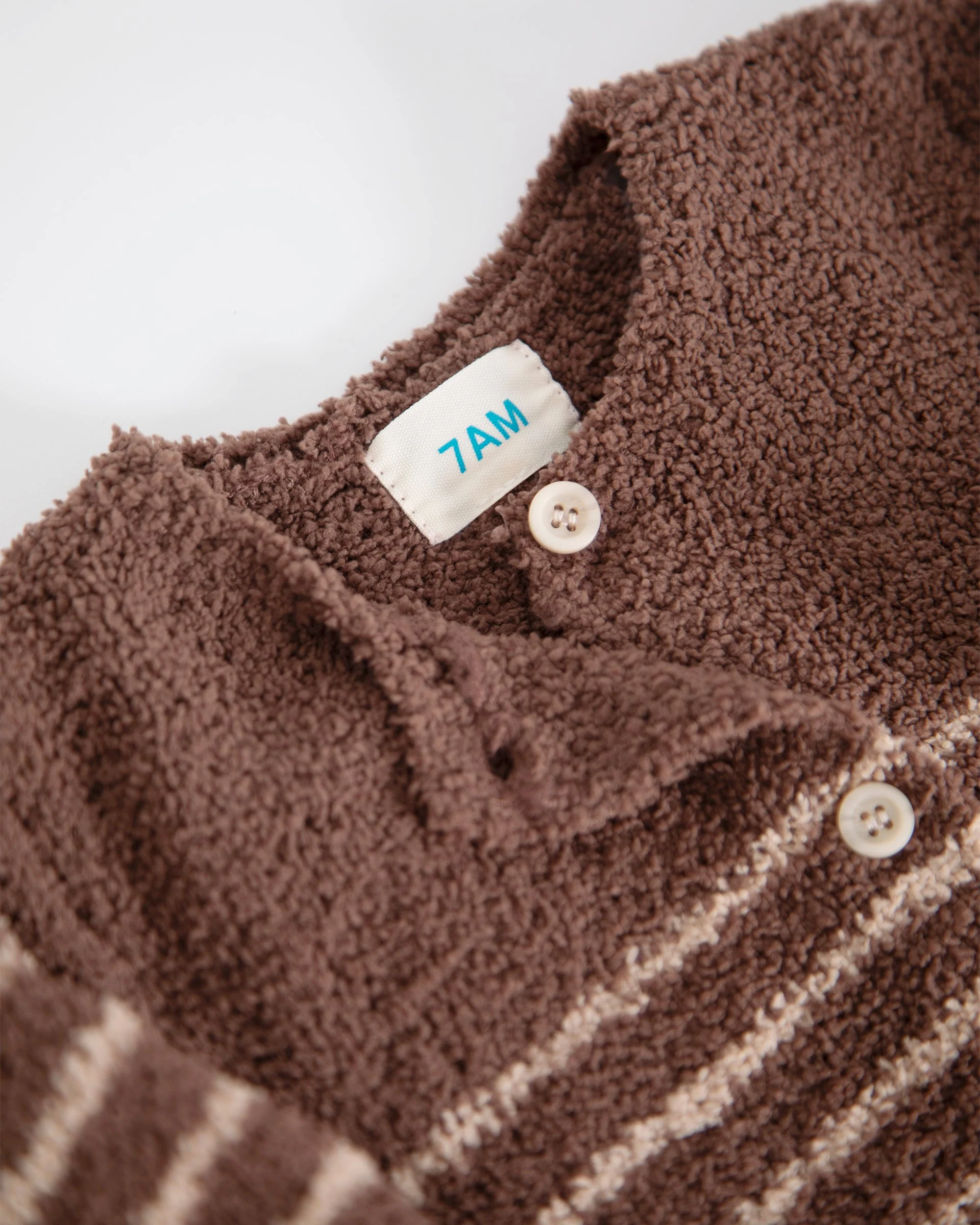 Long Sleeve Striped Jumpsuit - Fuzzy | Choco & Pecan - Image 5