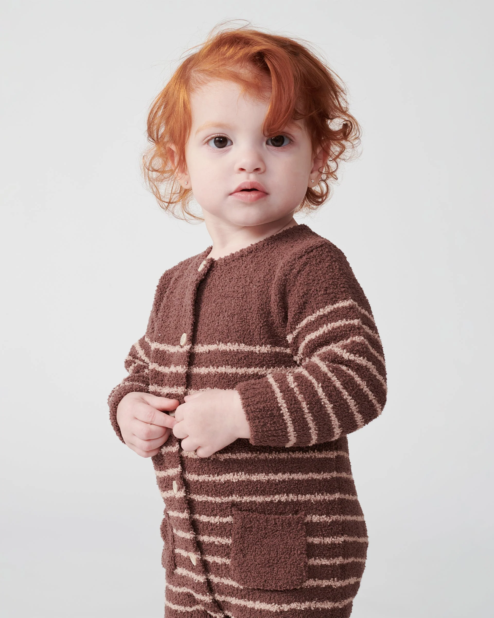 Long Sleeve Striped Jumpsuit - Fuzzy | Choco & Pecan - Image 9