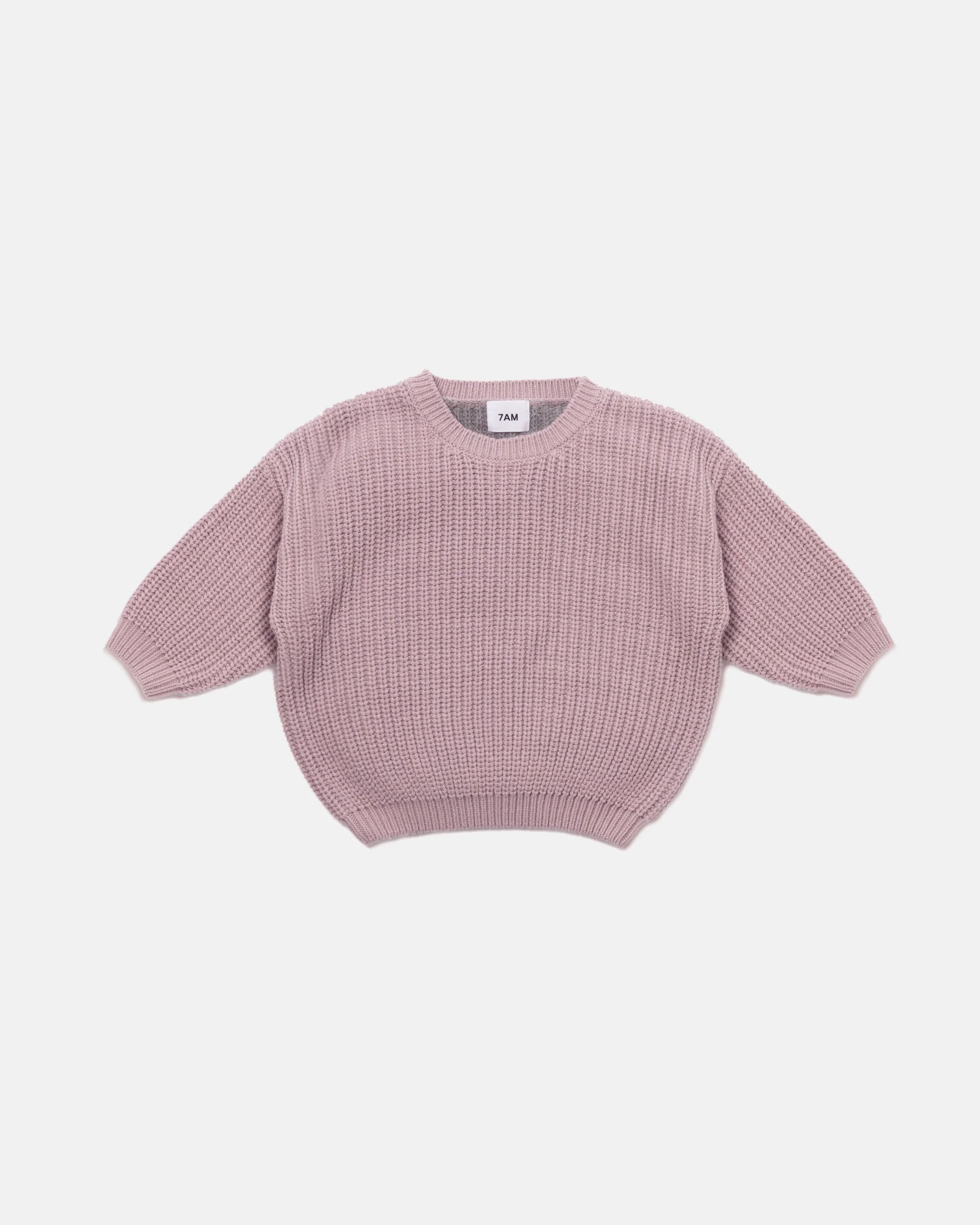 Boxy Sweater - Chunky | Ash Rose/Heather Grey