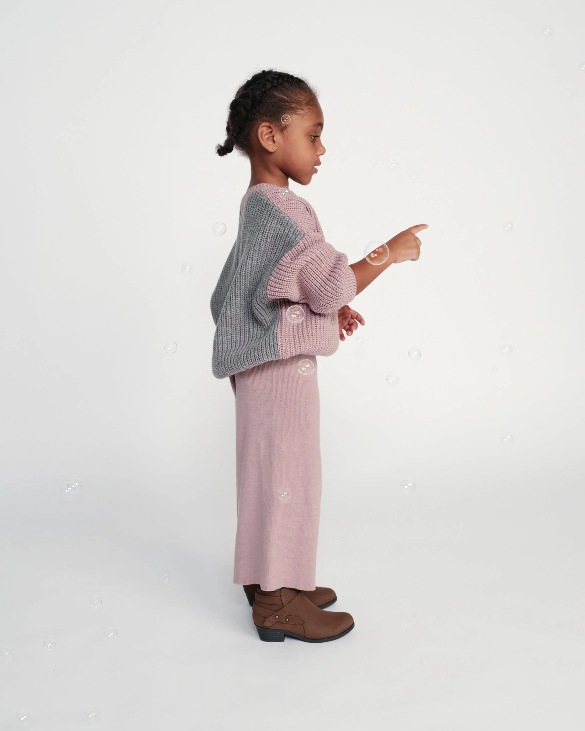 Boxy Sweater - Chunky | Ash Rose/Heather Grey - Image 13