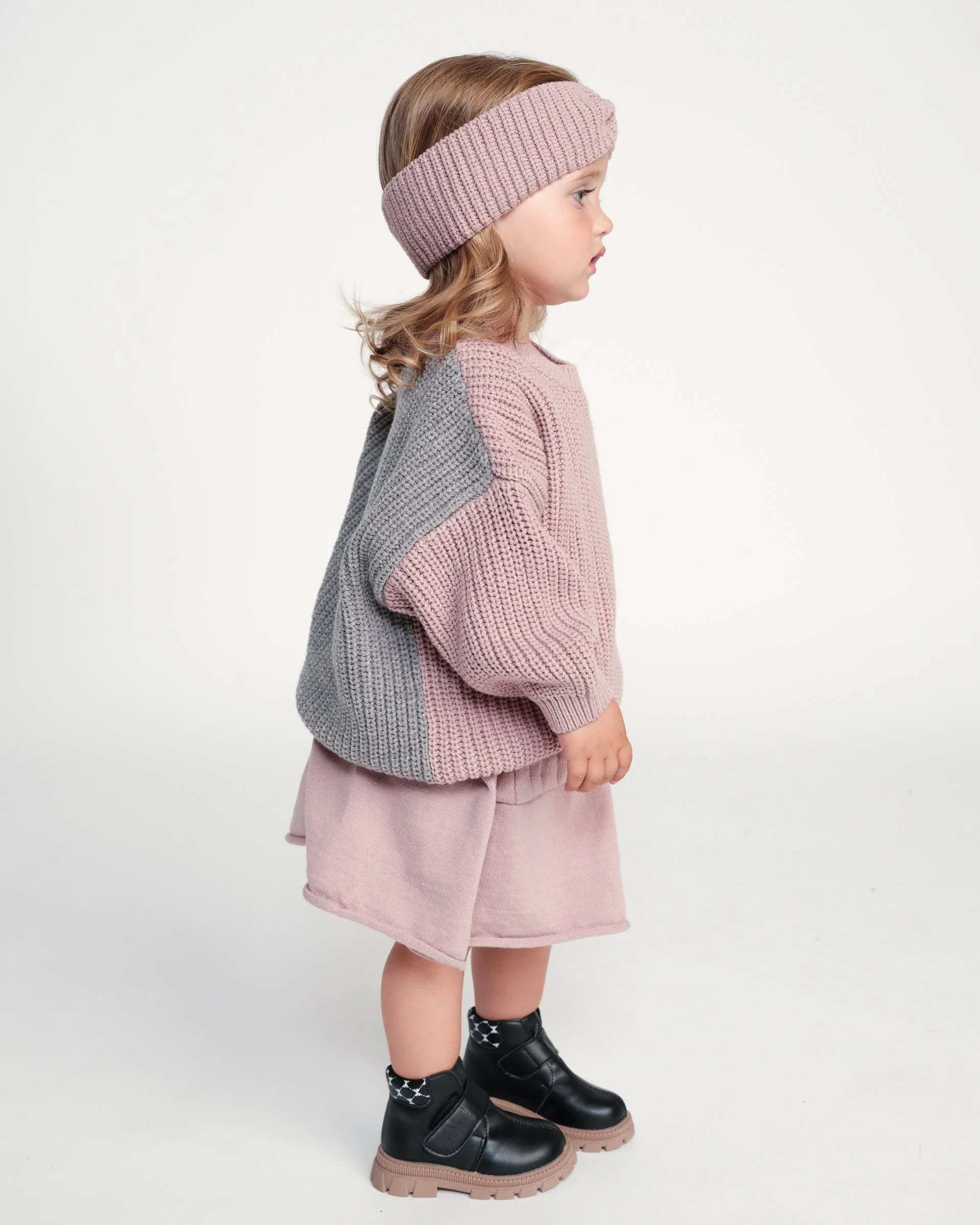 Boxy Sweater - Chunky | Ash Rose/Heather Grey - Image 14