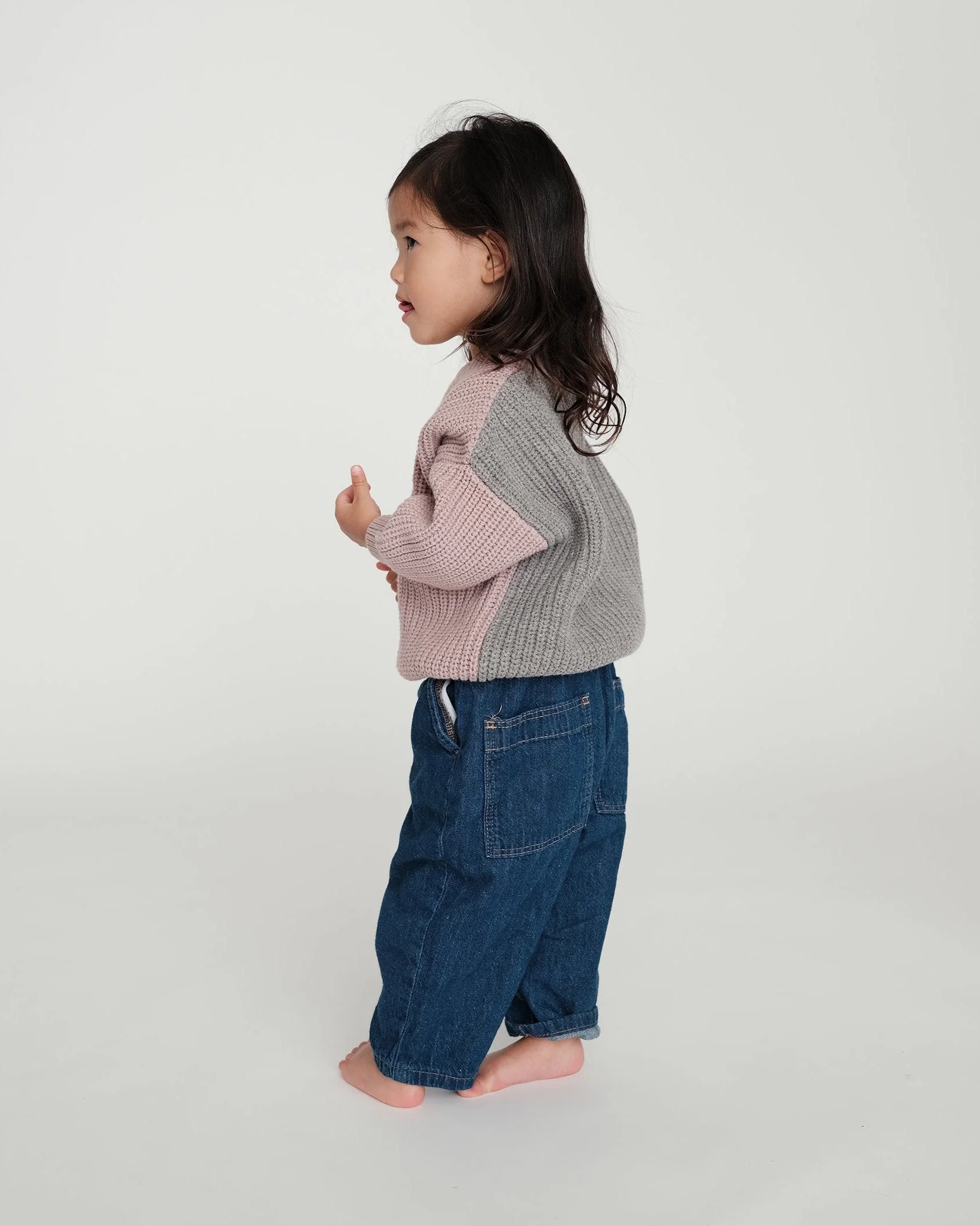 Boxy Sweater - Chunky | Ash Rose/Heather Grey - Image 15