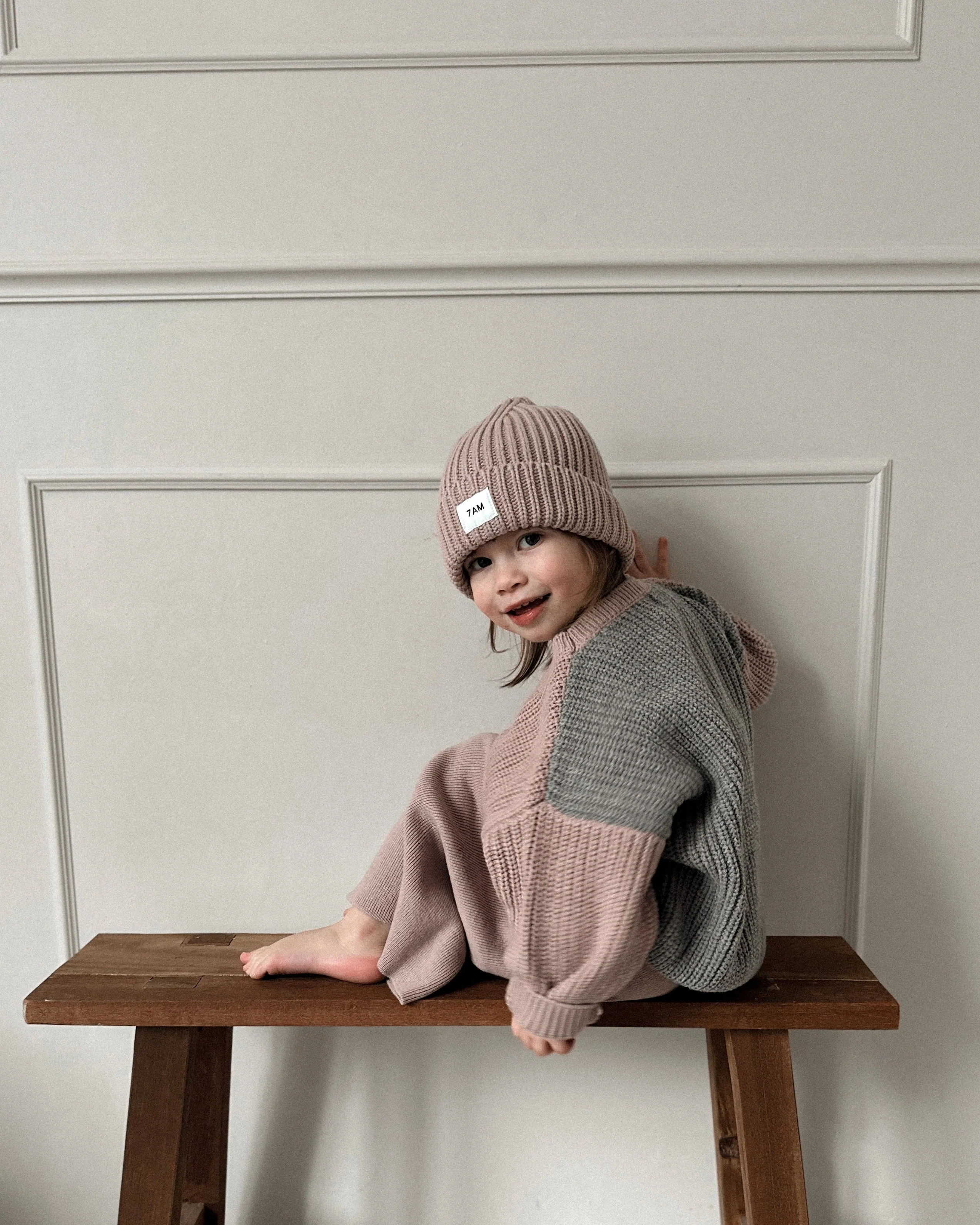 Boxy Sweater - Chunky | Ash Rose/Heather Grey - Image 9