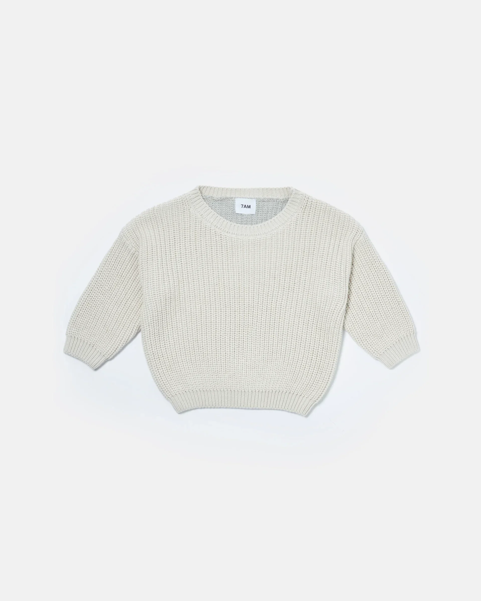 Boxy Sweater - Chunky | Ecru/Pearl Grey