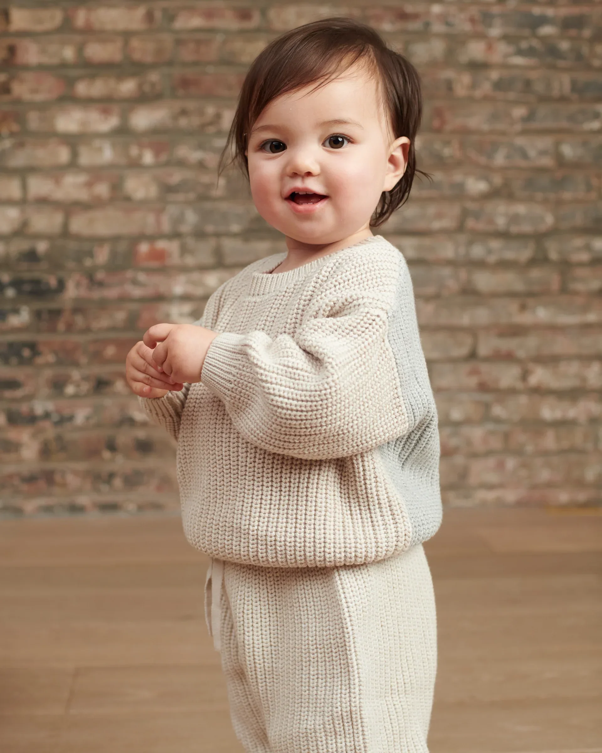 Boxy Sweater - Chunky | Ecru/Pearl Grey - Image 2