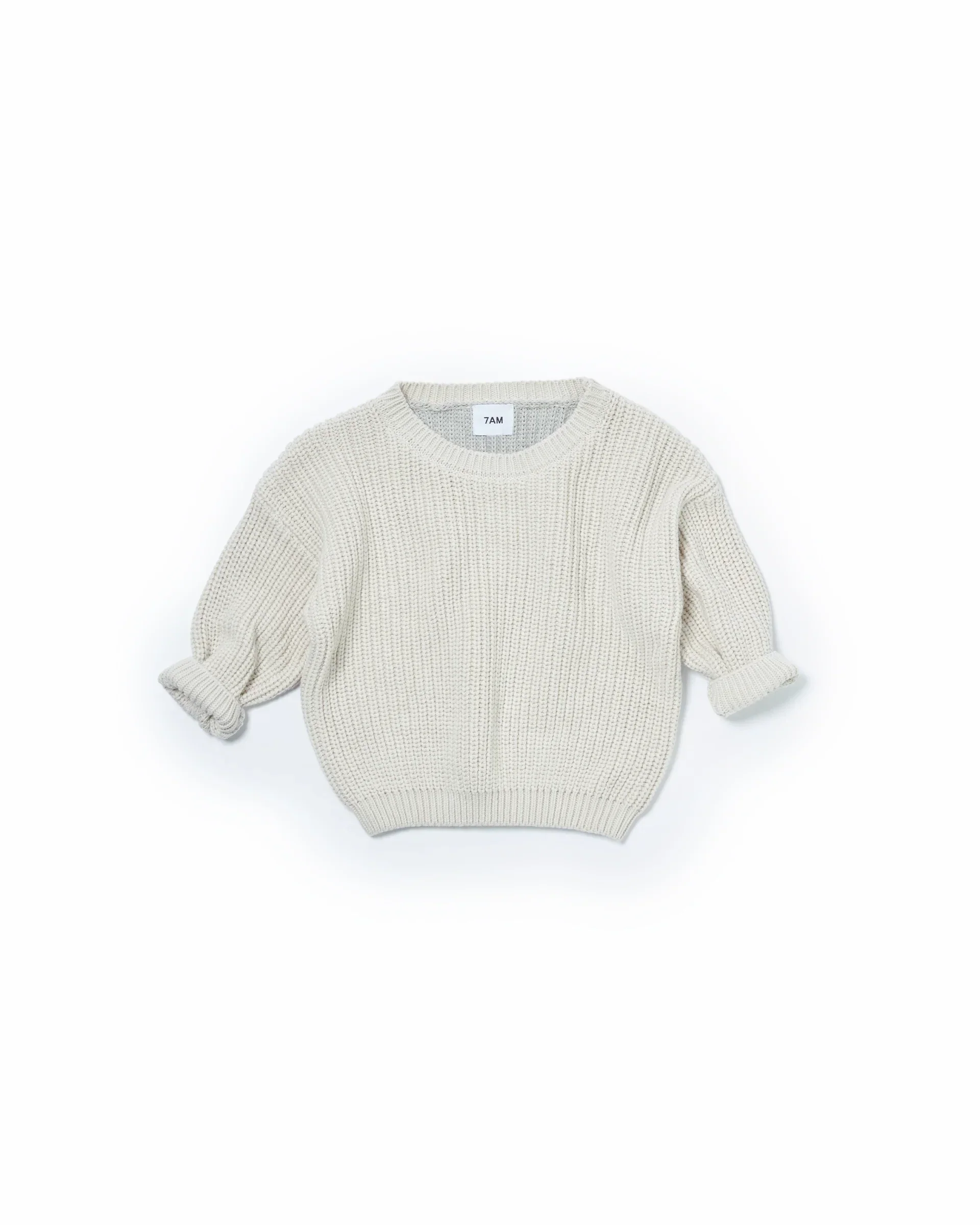 Boxy Sweater - Chunky | Ecru/Pearl Grey - Image 3