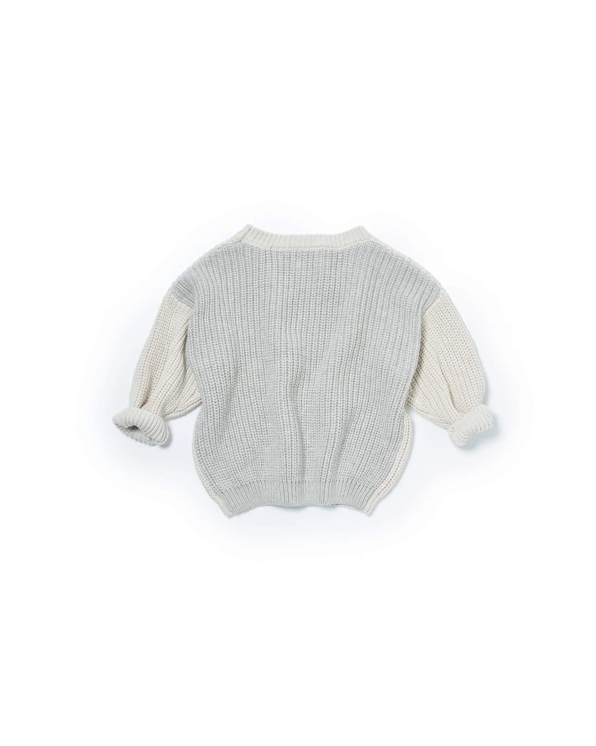 Boxy Sweater - Chunky | Ecru/Pearl Grey - Image 4