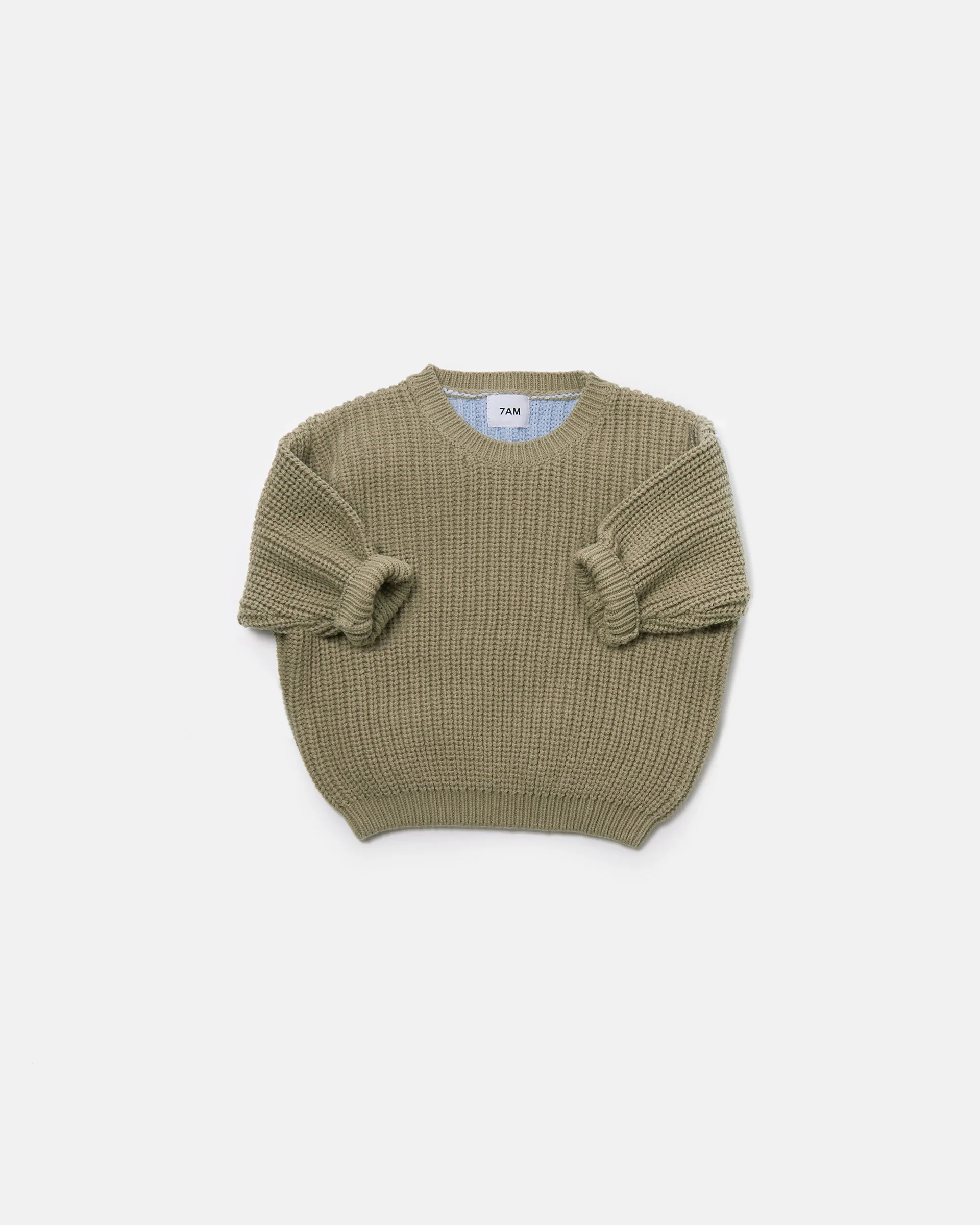 Boxy Sweater - Chunky | Olive/Blue - Image 4