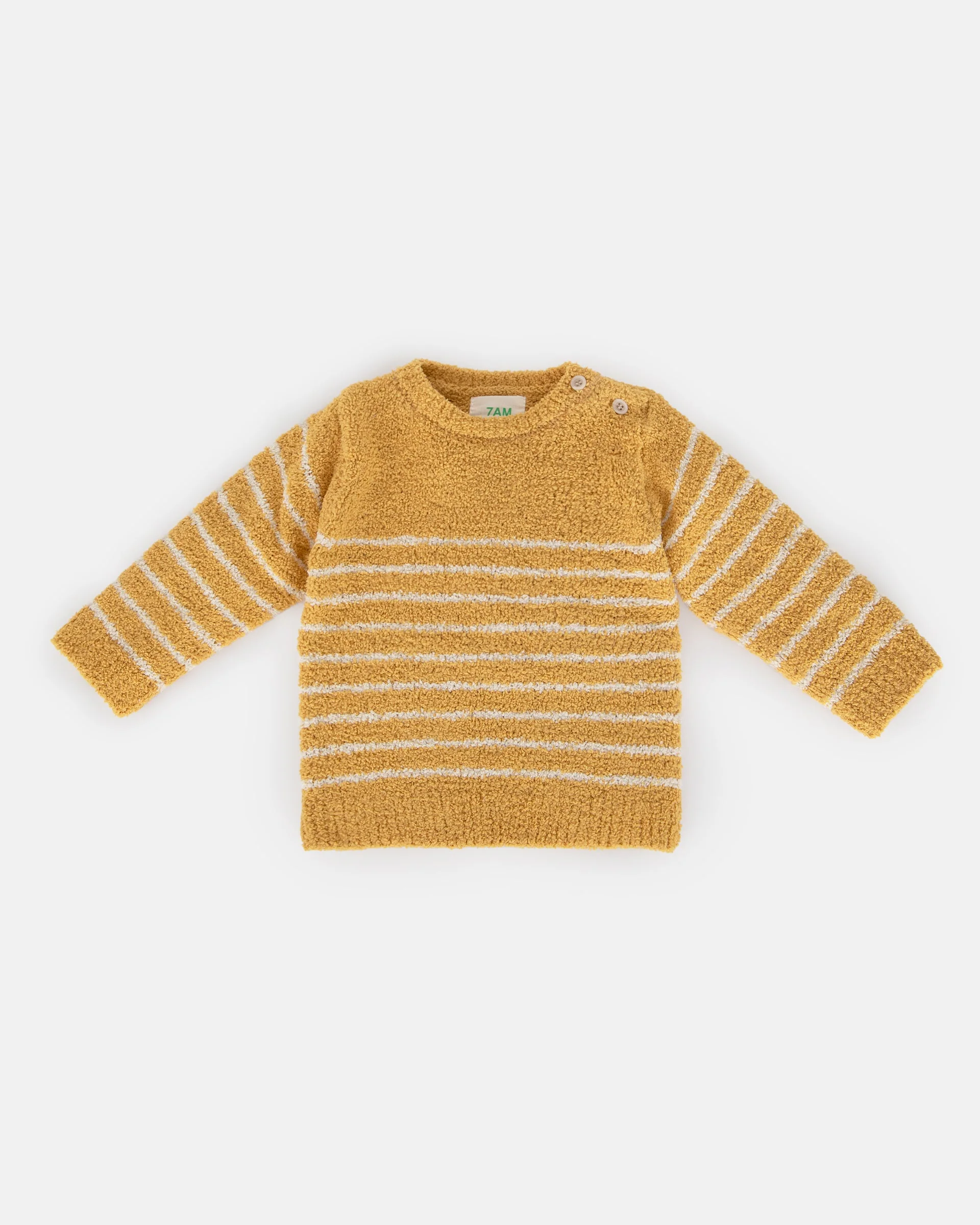 Long Sleeve Top Striped - Fuzzy | Amber/Ecru