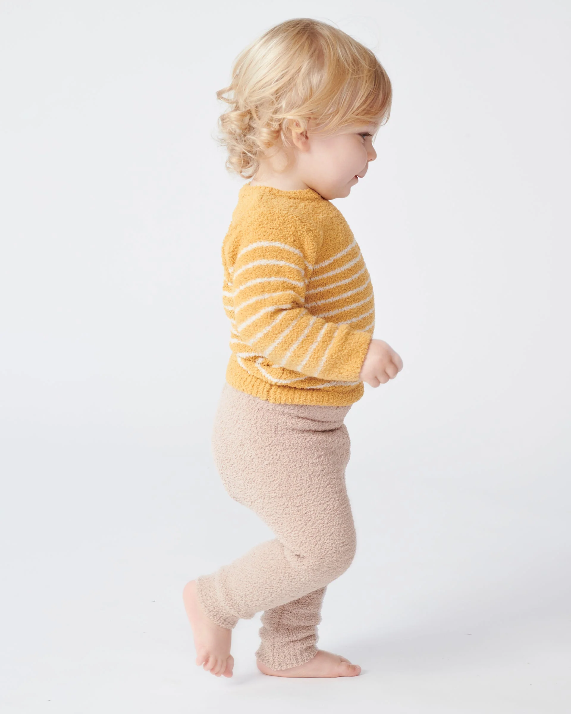 Long Sleeve Top Striped - Fuzzy | Amber/Ecru - Image 10