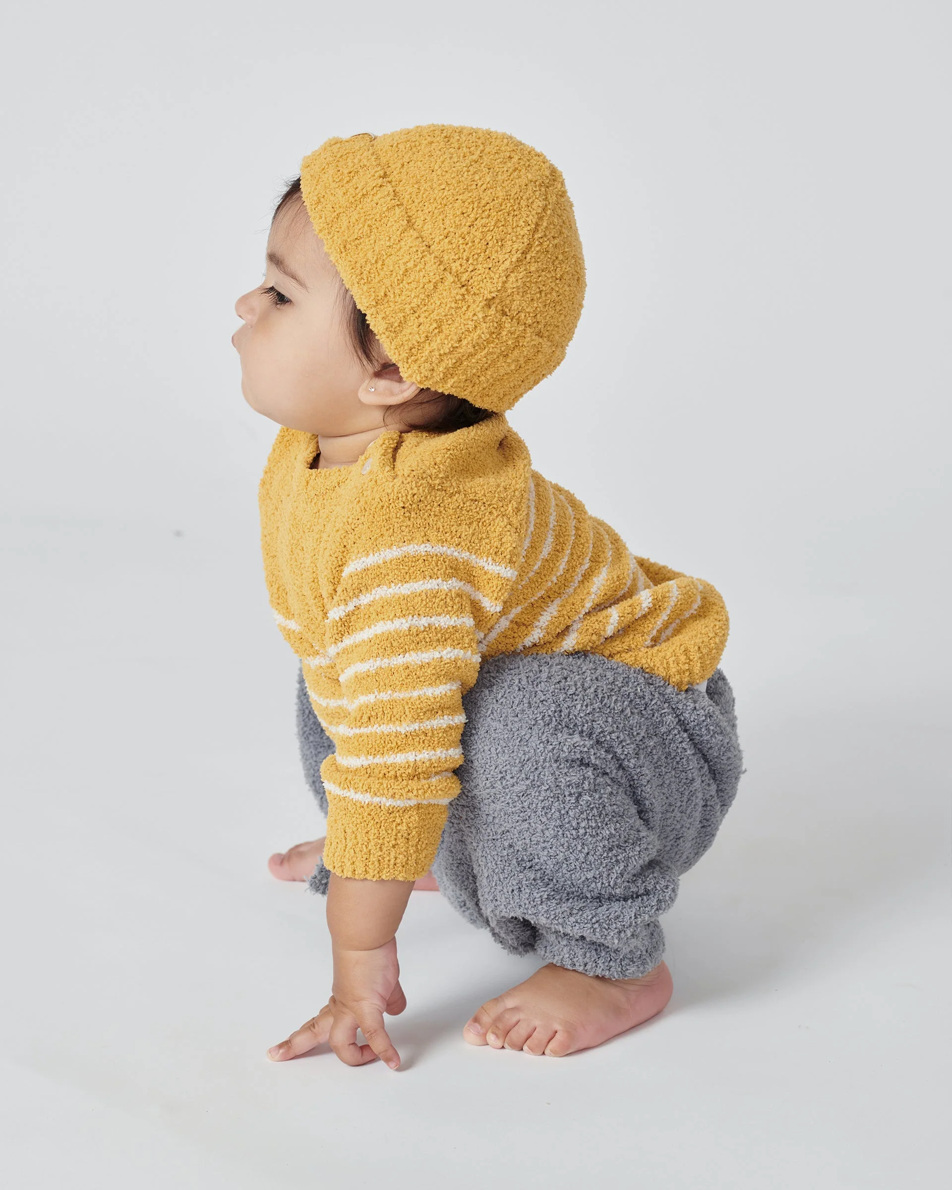 Long Sleeve Top Striped - Fuzzy | Amber/Ecru - Image 14