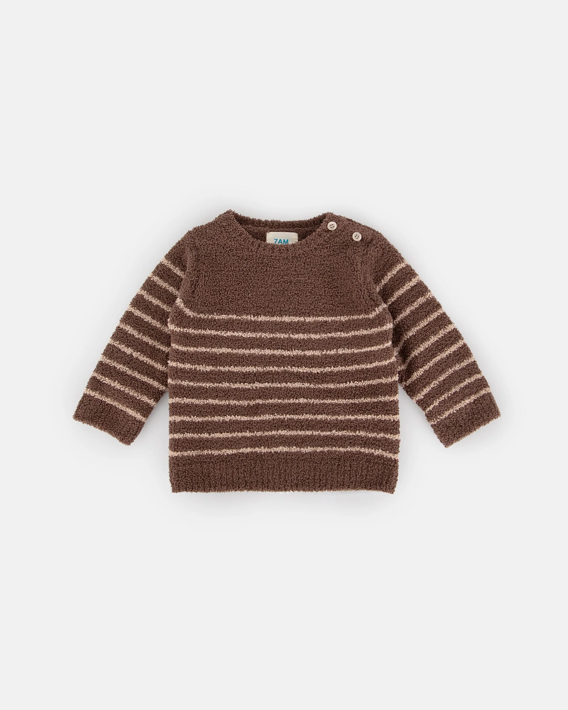Long Sleeve Top Striped - Fuzzy | Choco/Pecan