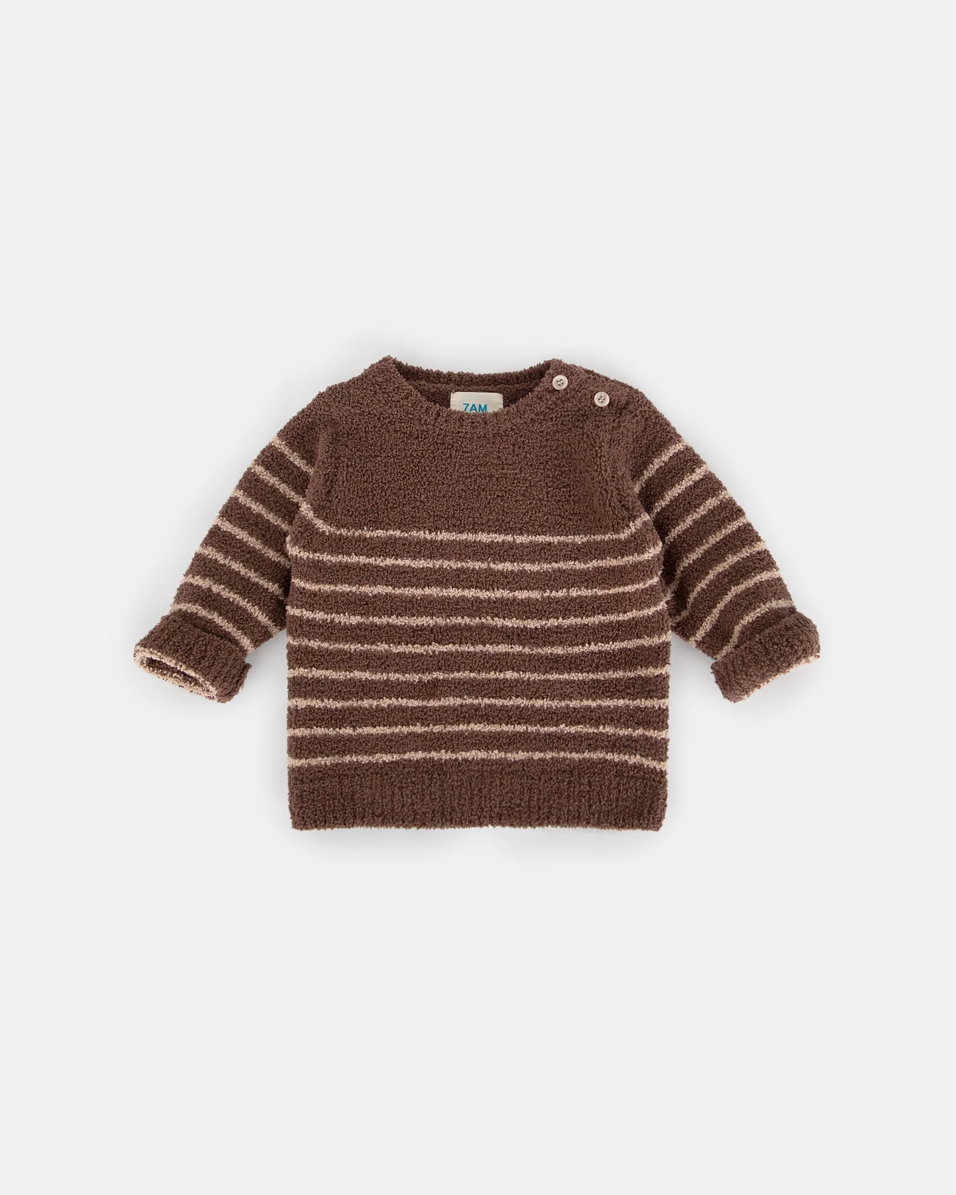 Long Sleeve Top Striped - Fuzzy | Choco/Pecan - Image 2