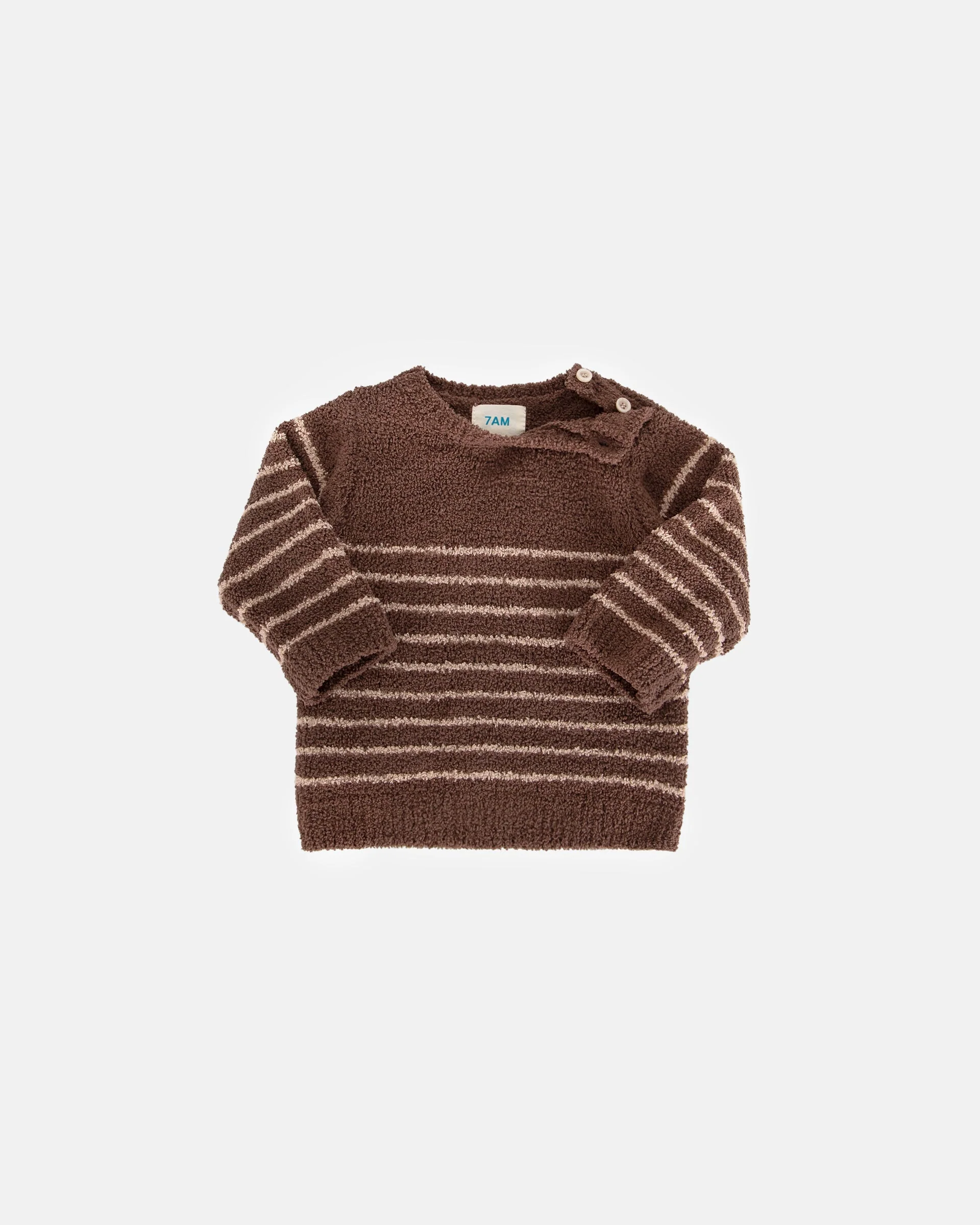Long Sleeve Top Striped - Fuzzy | Choco/Pecan - Image 3