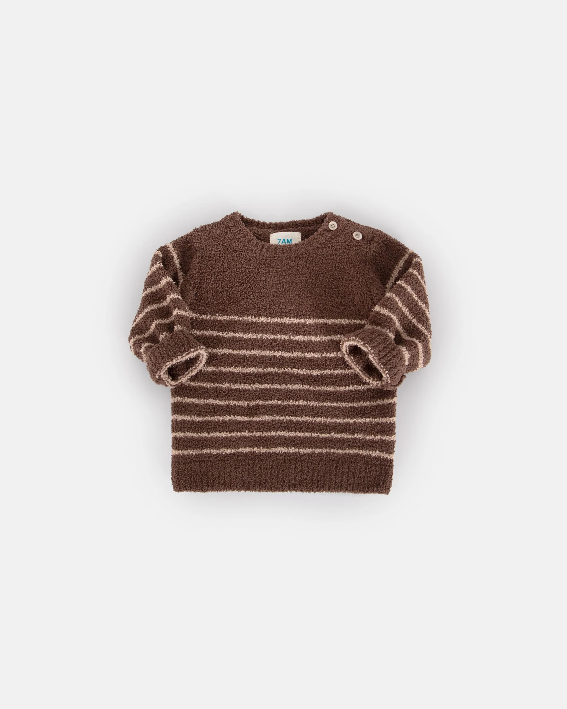 Long Sleeve Top Striped - Fuzzy | Choco/Pecan - Image 4