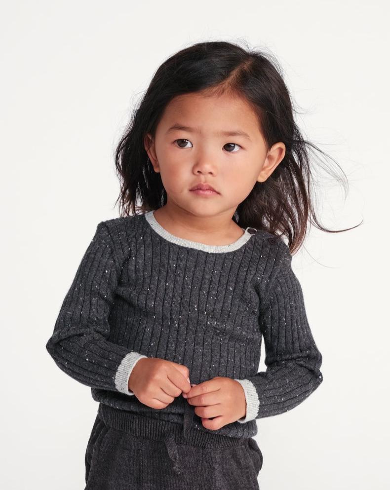 Long Sleeve Top - Hug Me | Black Melange - Image 7
