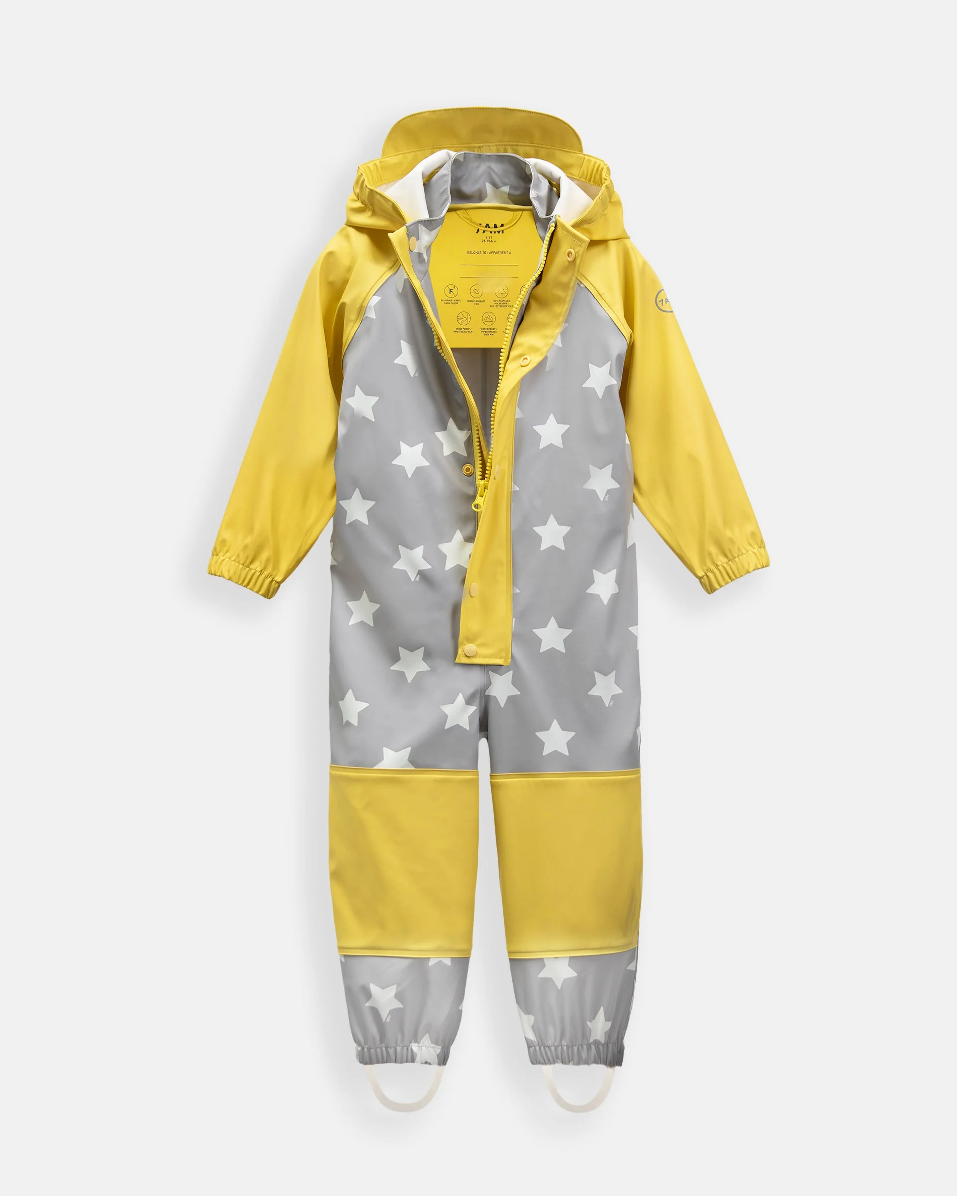 Rain Coverall | Rainy Stars Yellow - Image 2