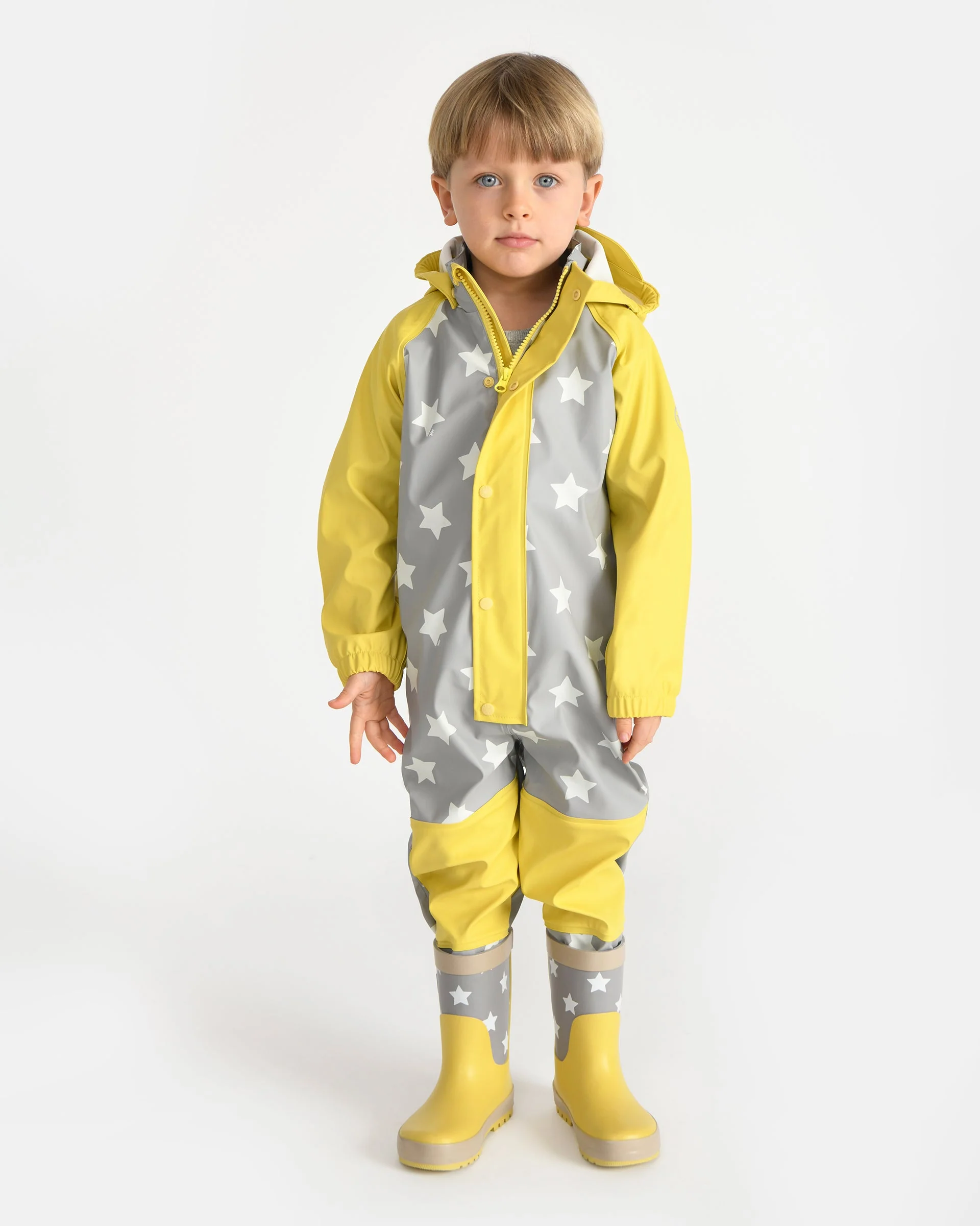 Rain Coverall | Rainy Stars Yellow - Image 4