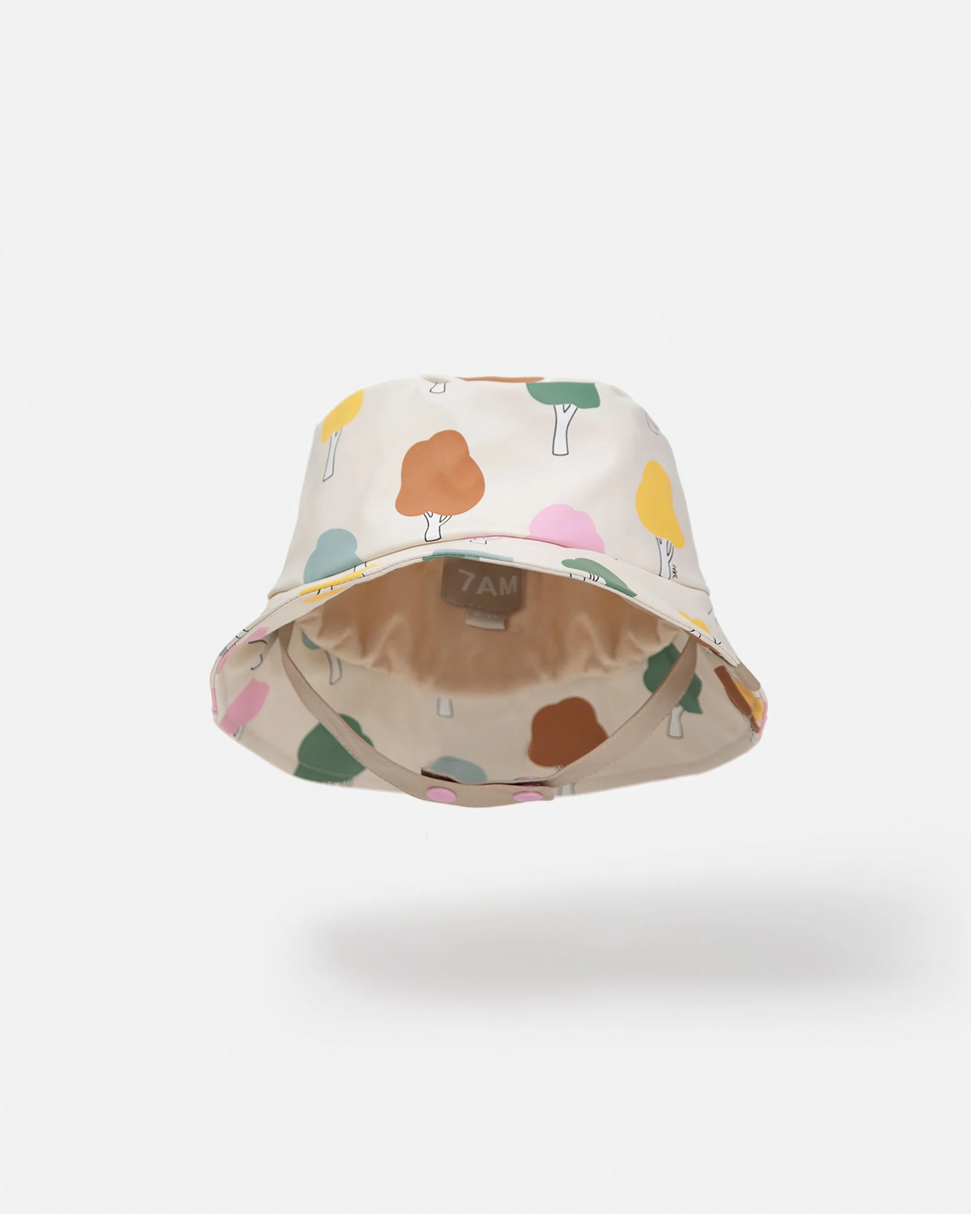Rain Bucket Hat | Rainy Trees Beige