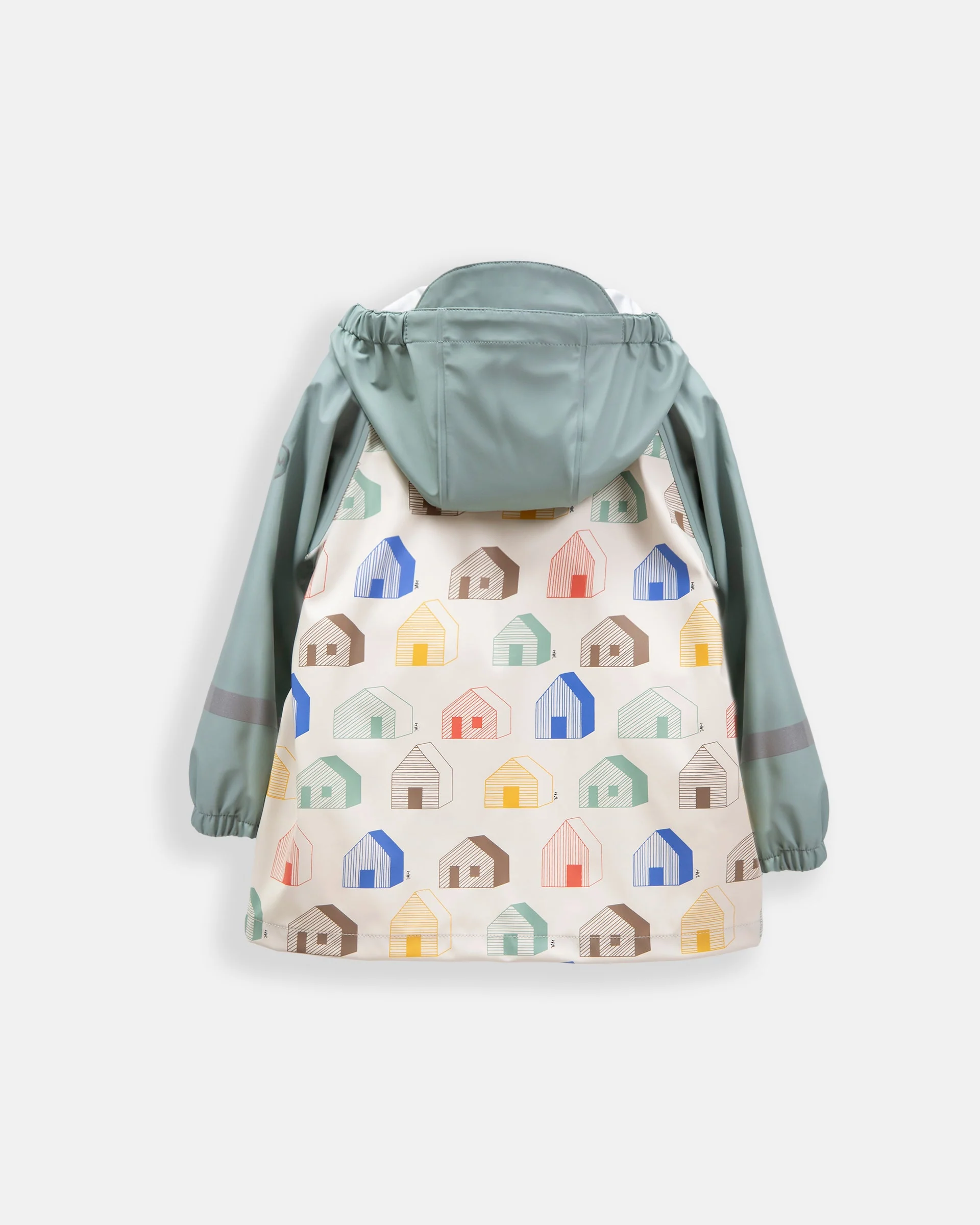 Rain Jacket | Rainy Houses Teal - Image 2