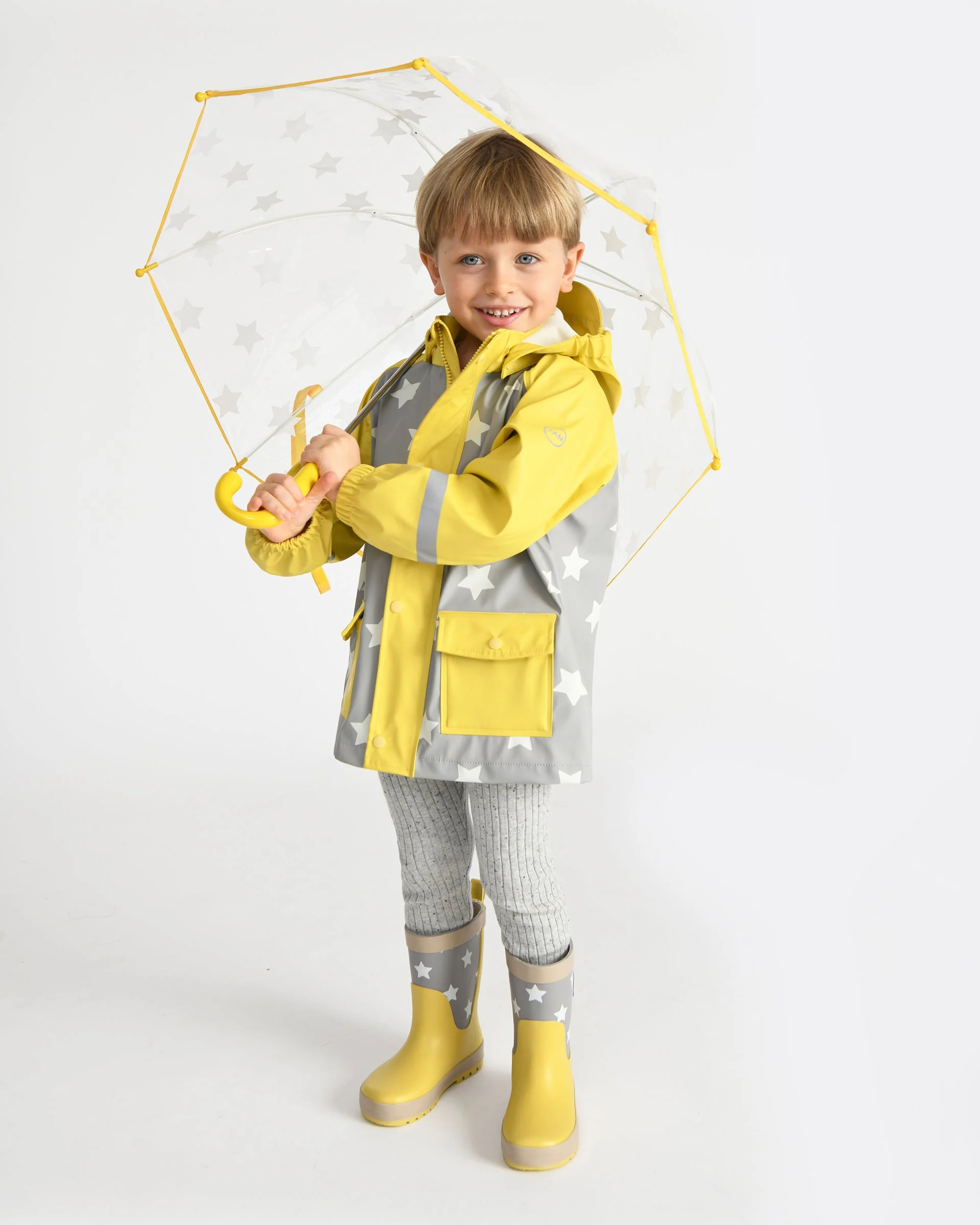 Rain Jacket | Rainy Stars Yellow - Image 12
