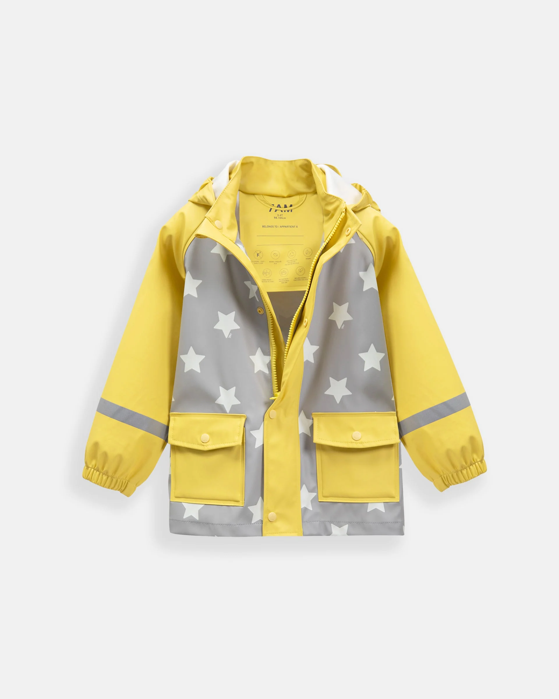 Rain Jacket | Rainy Stars Yellow - Image 2