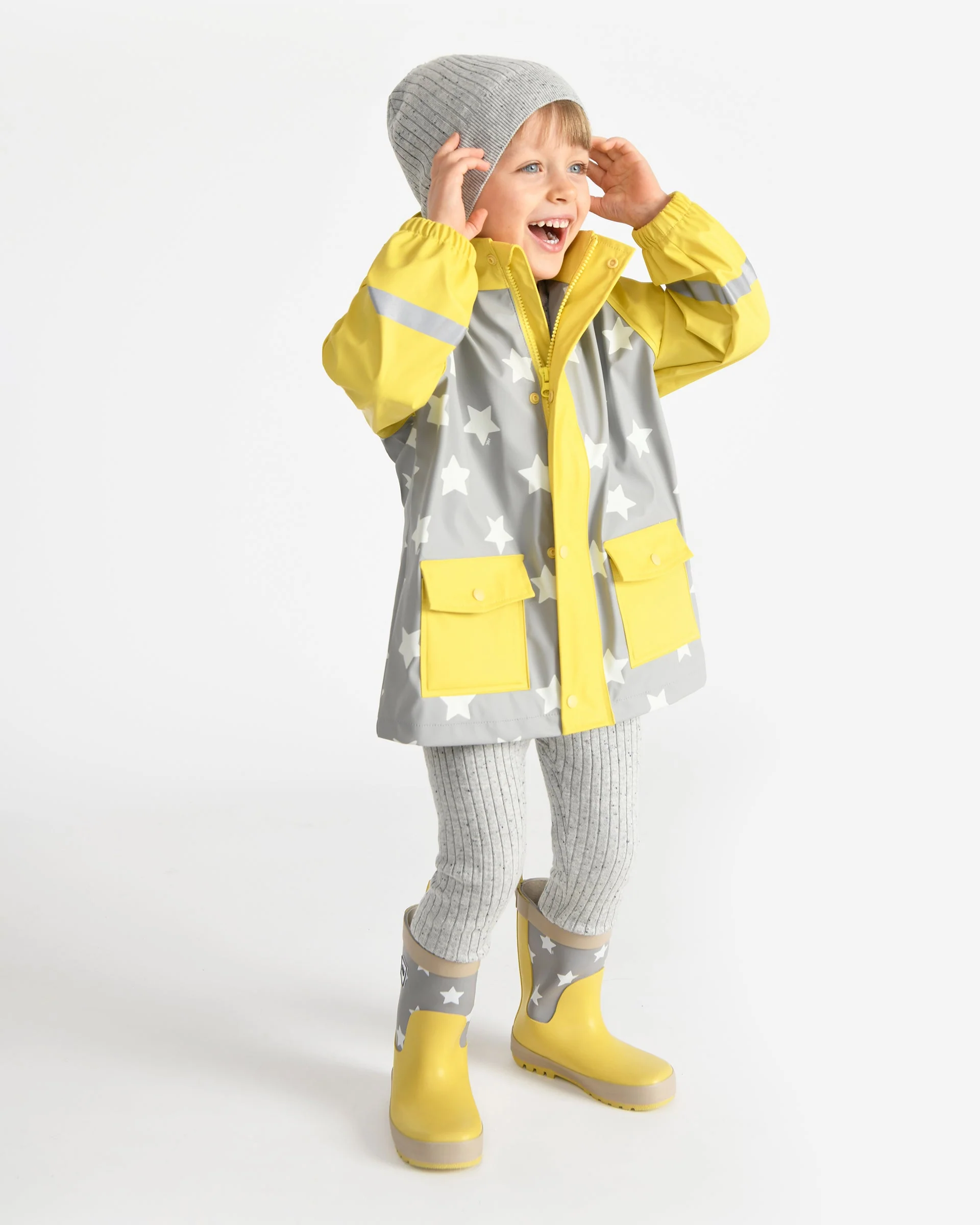 Rain Jacket | Rainy Stars Yellow - Image 7