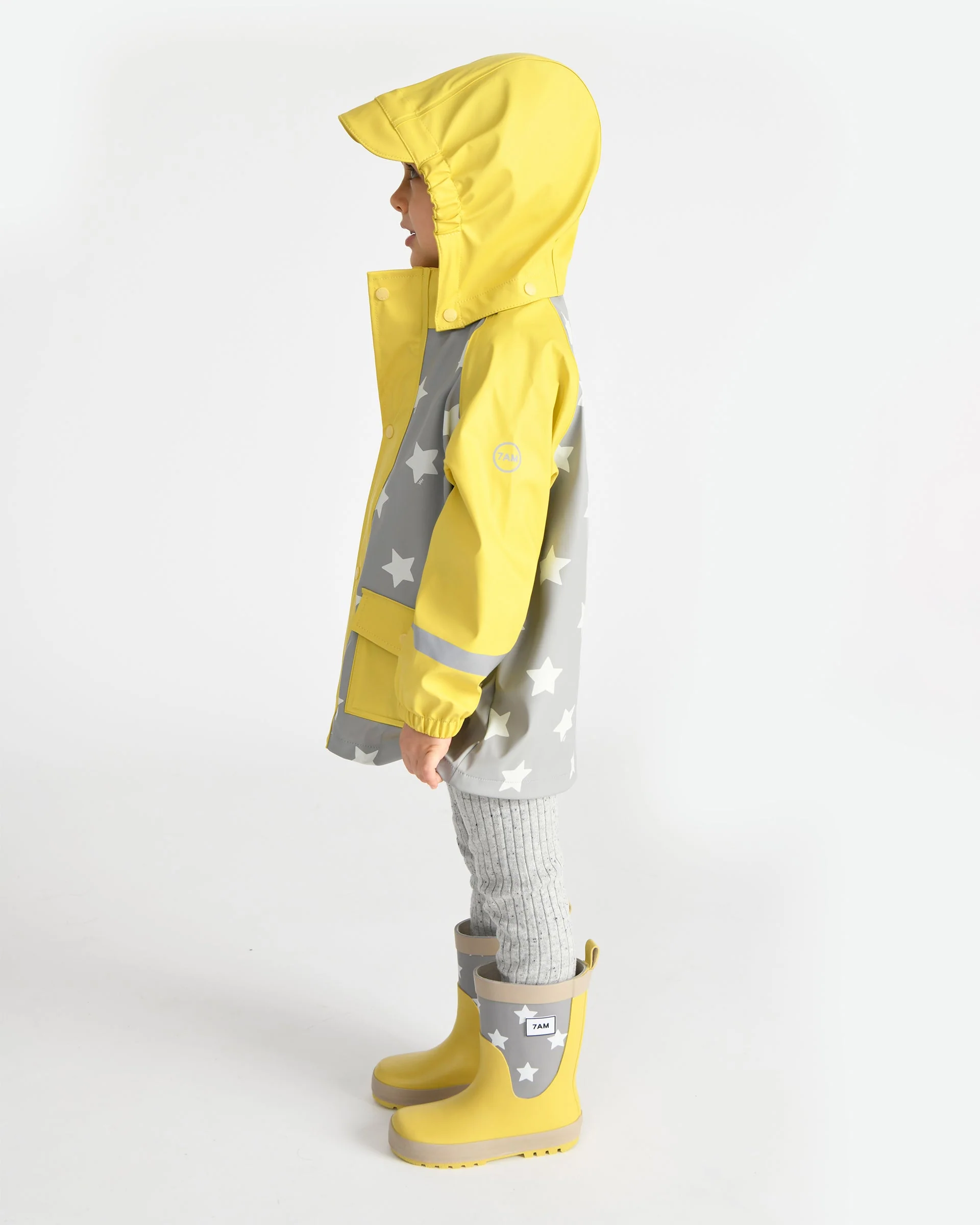 Rain Jacket | Rainy Stars Yellow - Image 8