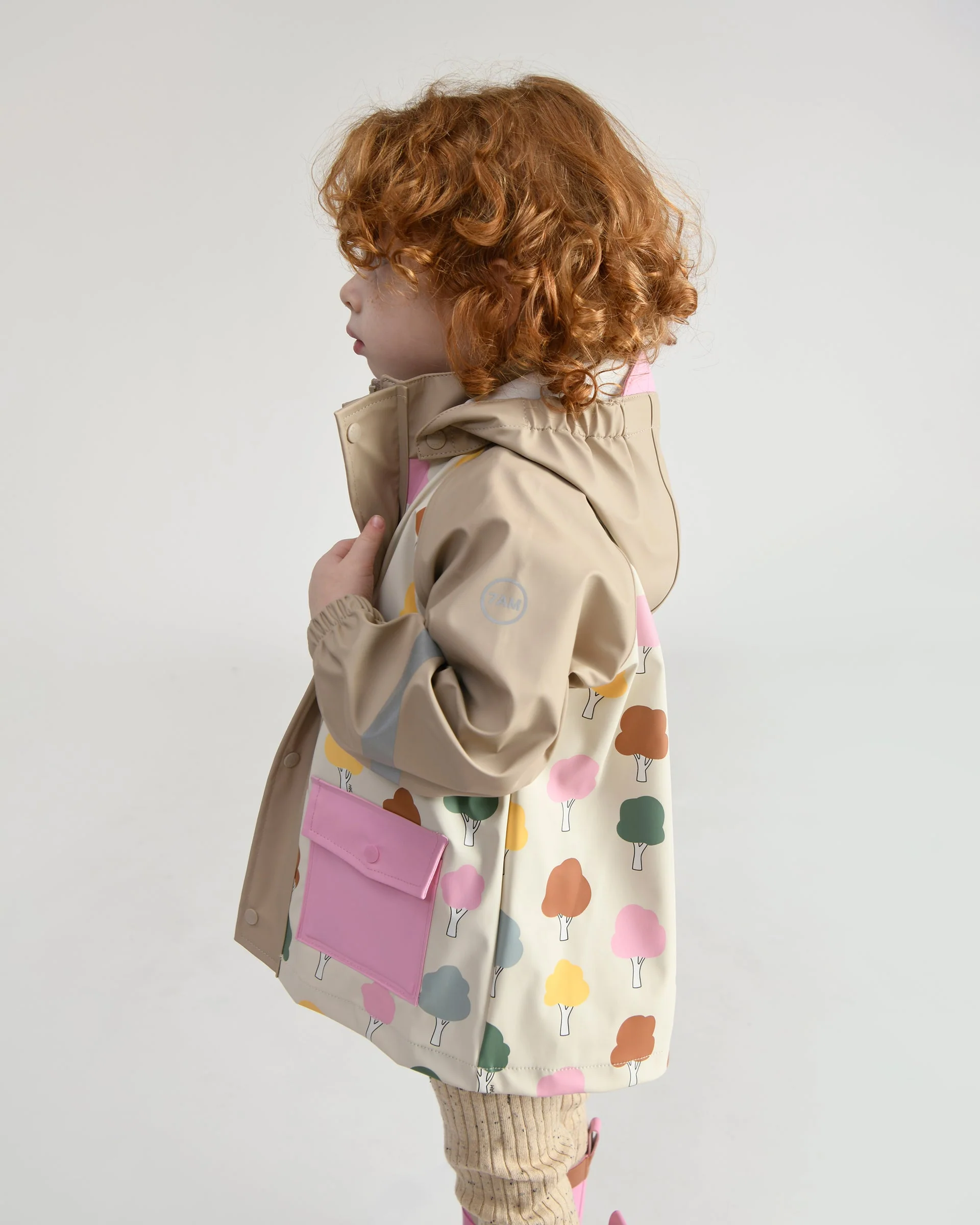 Rain Jacket | Rainy Trees Beige - Image 10