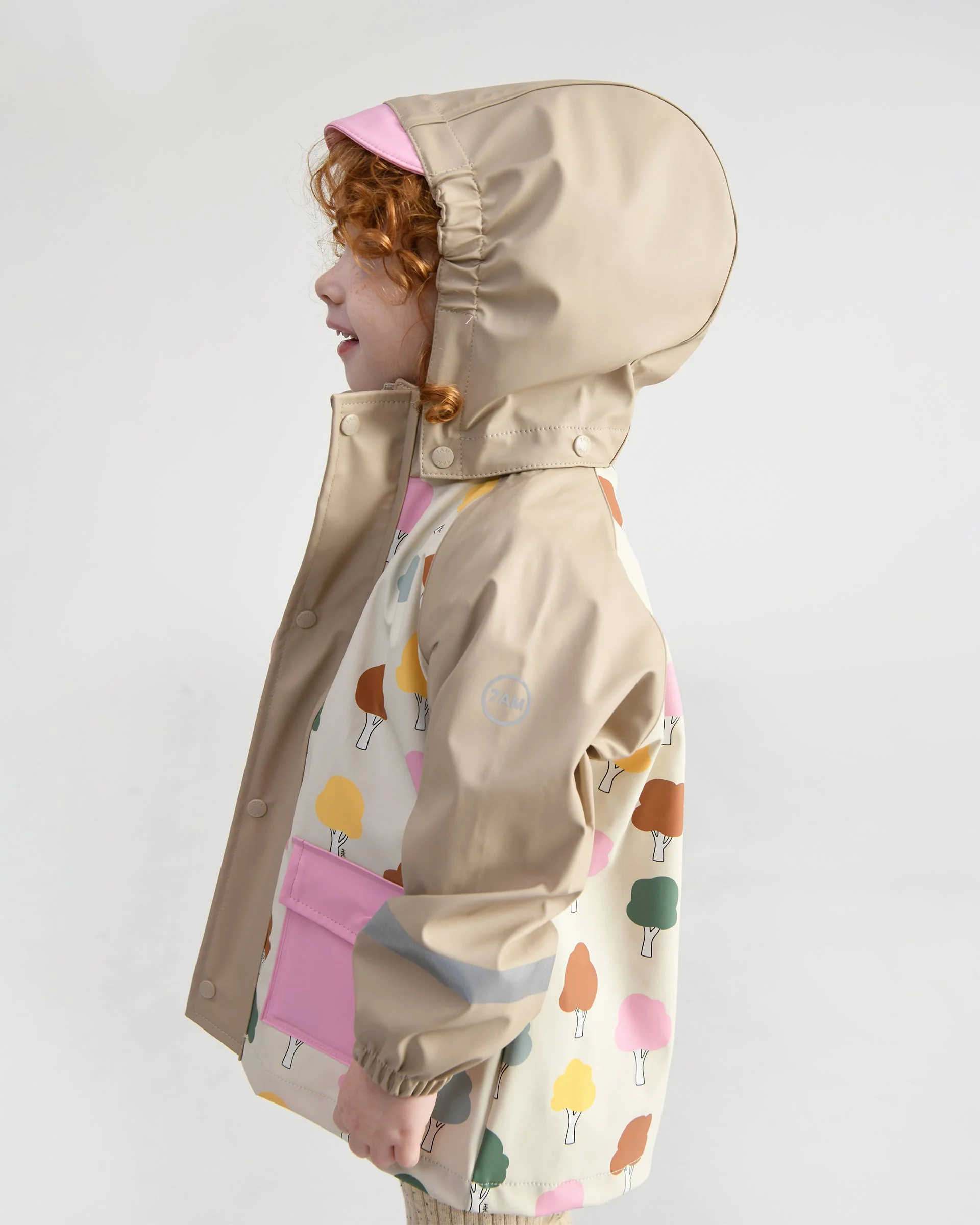 Rain Jacket | Rainy Trees Beige - Image 11