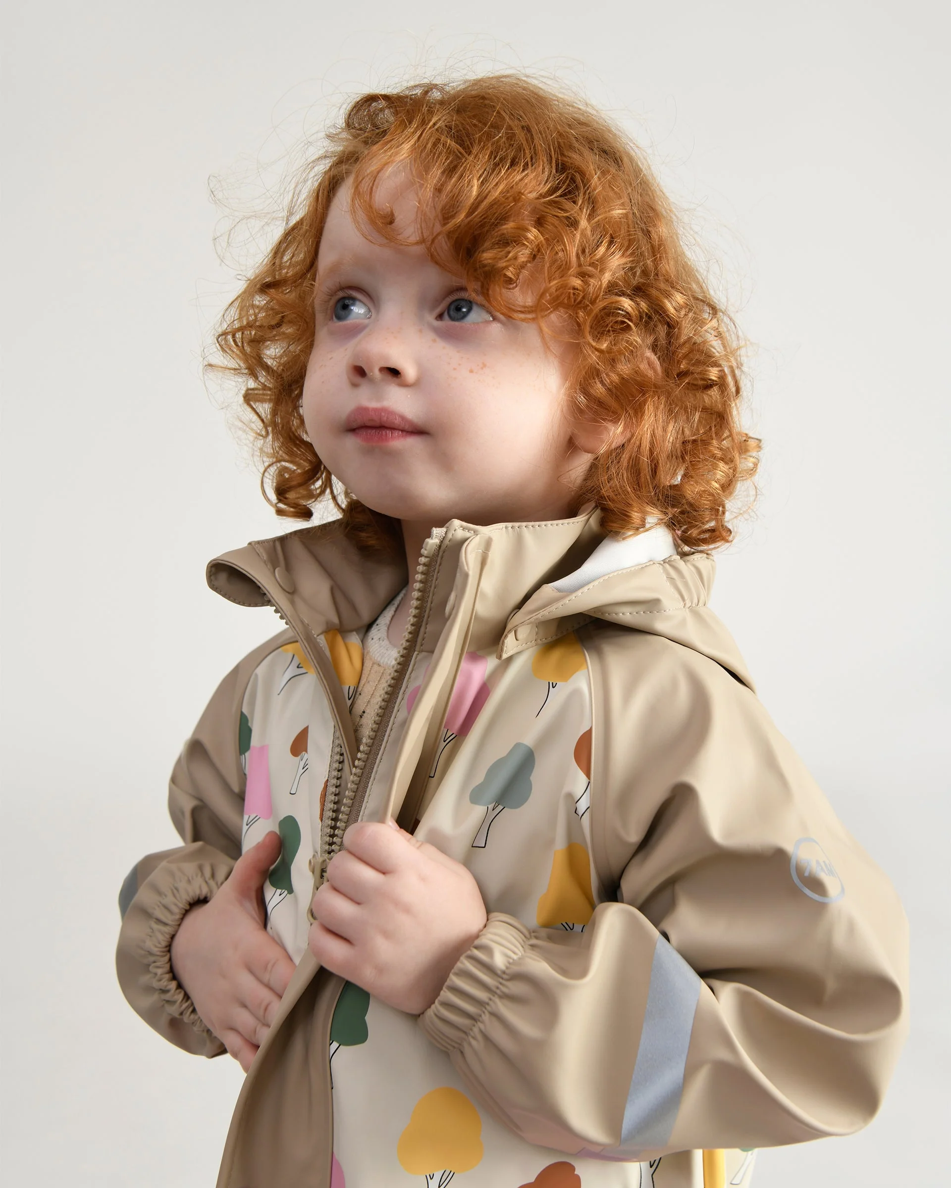 Rain Jacket | Rainy Trees Beige - Image 12