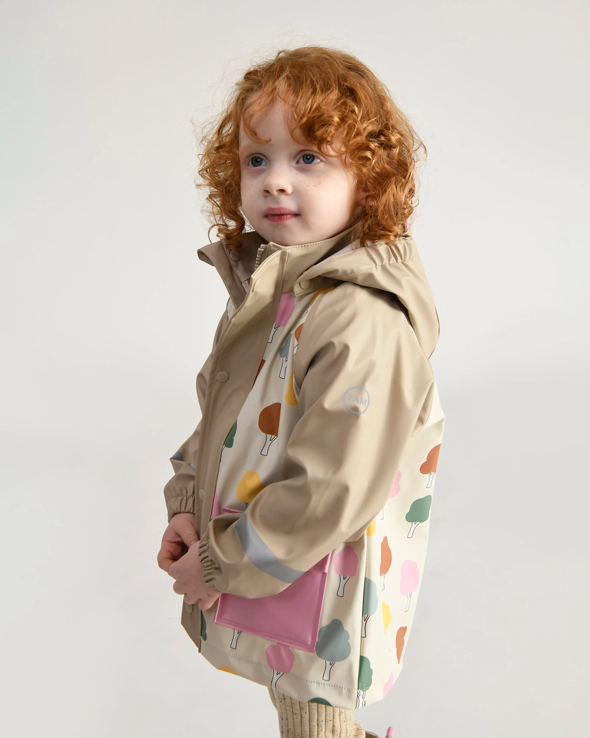 Rain Jacket | Rainy Trees Beige - Image 13
