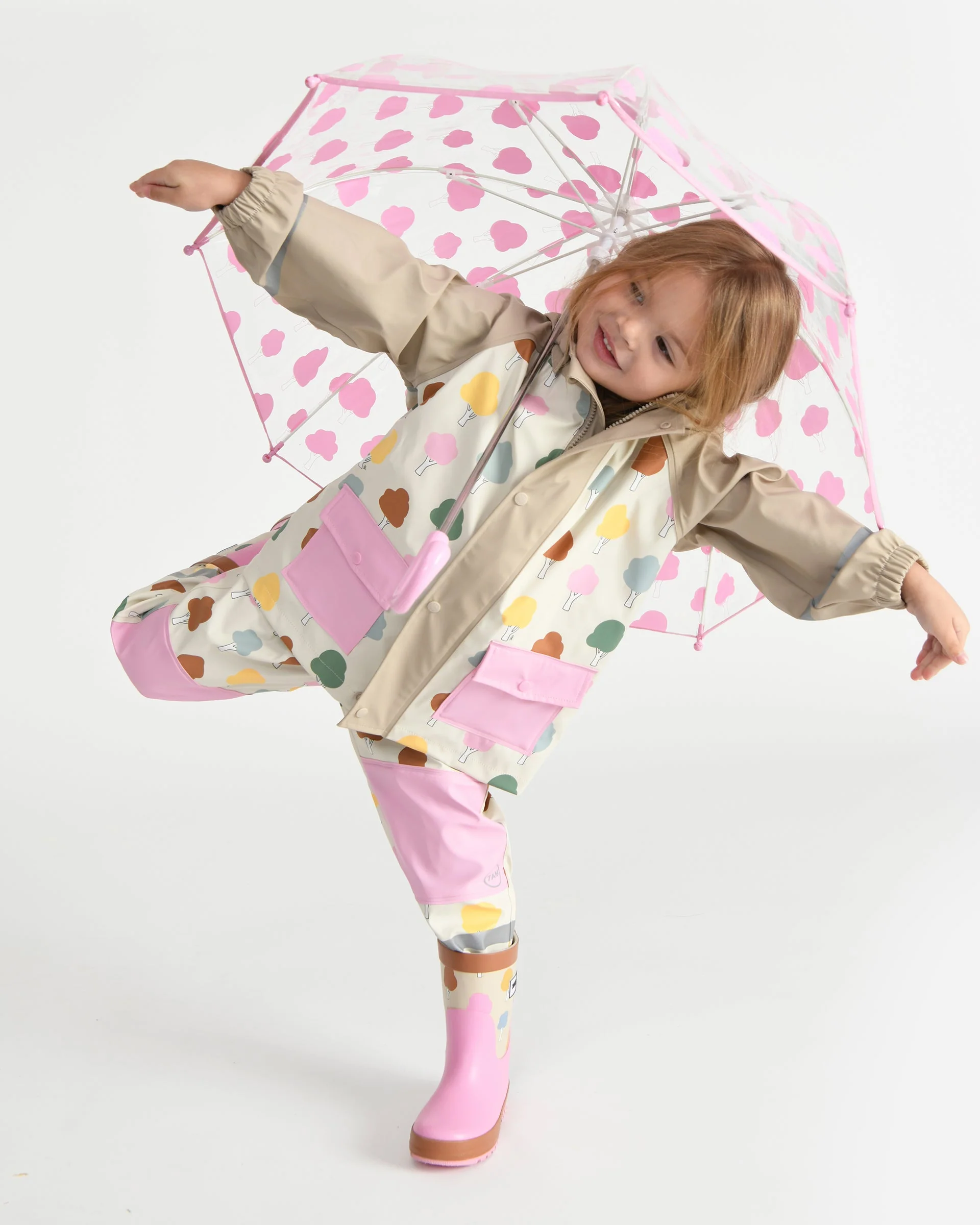 Rain Jacket | Rainy Trees Beige - Image 15