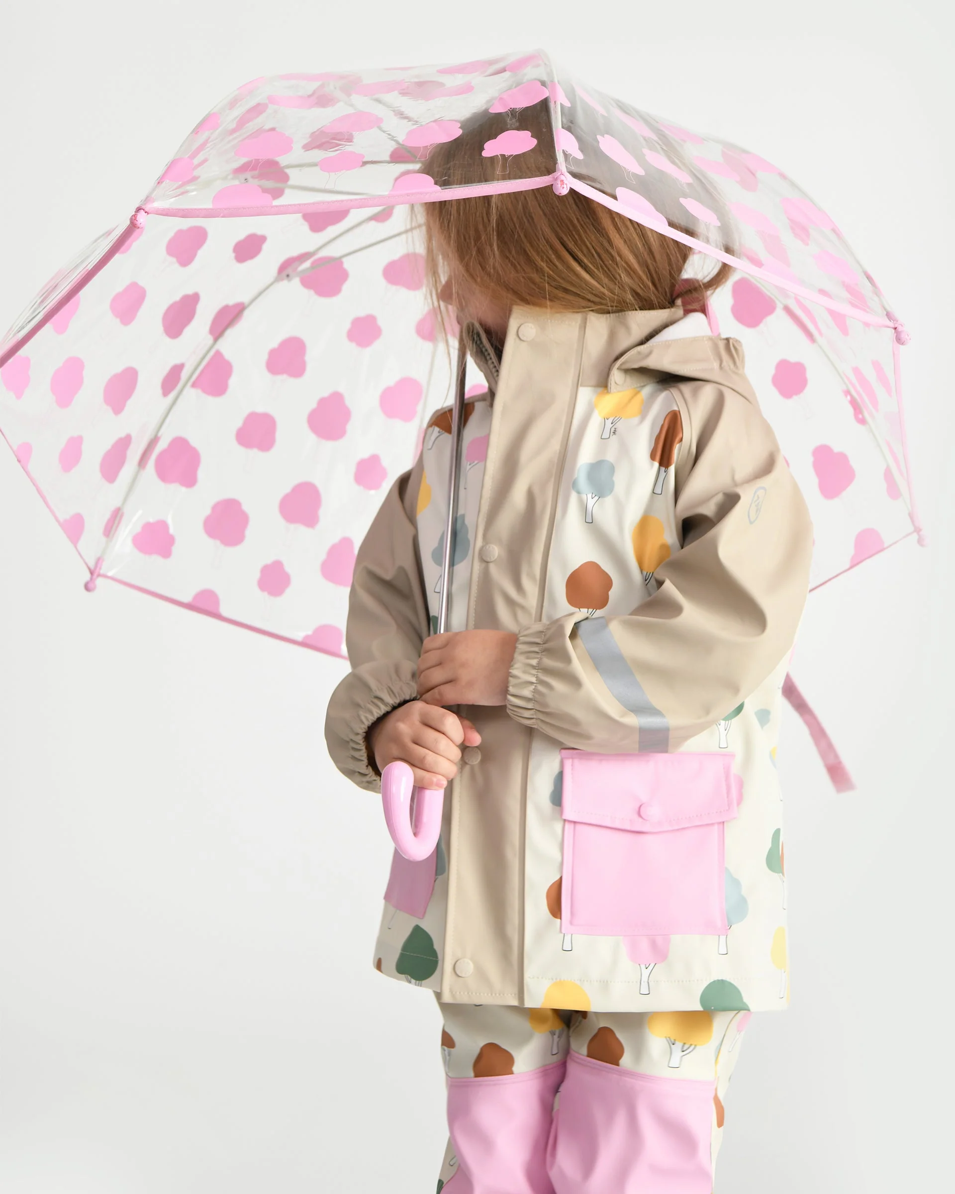 Rain Jacket | Rainy Trees Beige - Image 17