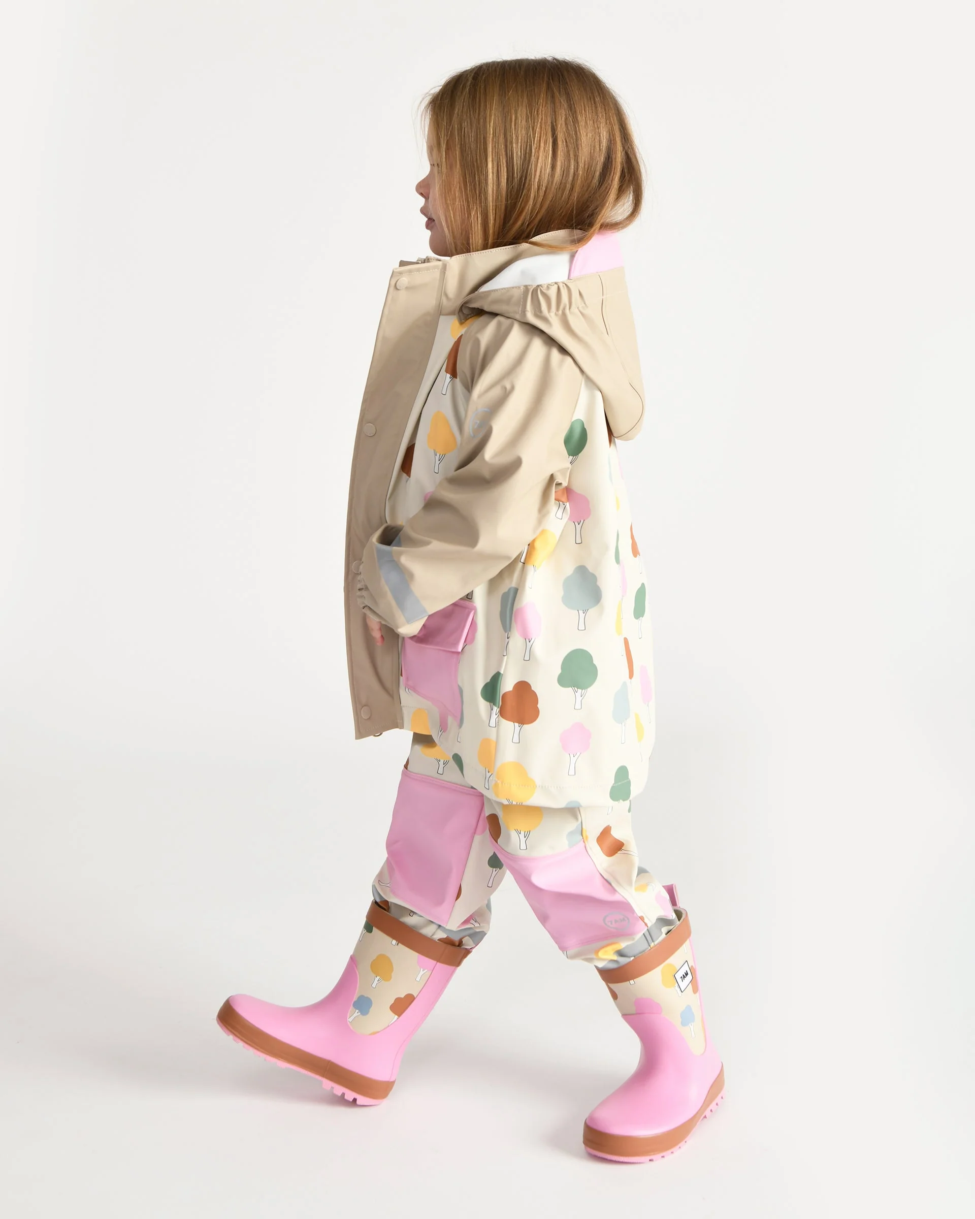 Rain Jacket | Rainy Trees Beige - Image 18