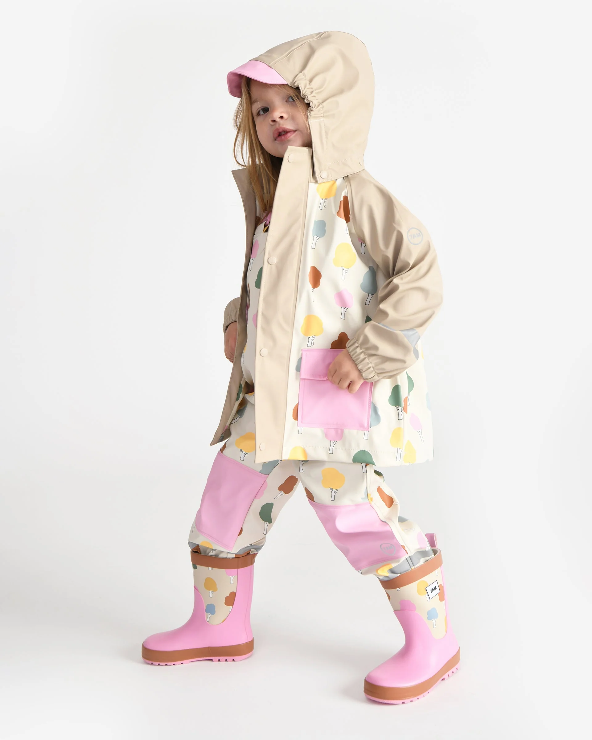 Rain Jacket | Rainy Trees Beige - Image 20