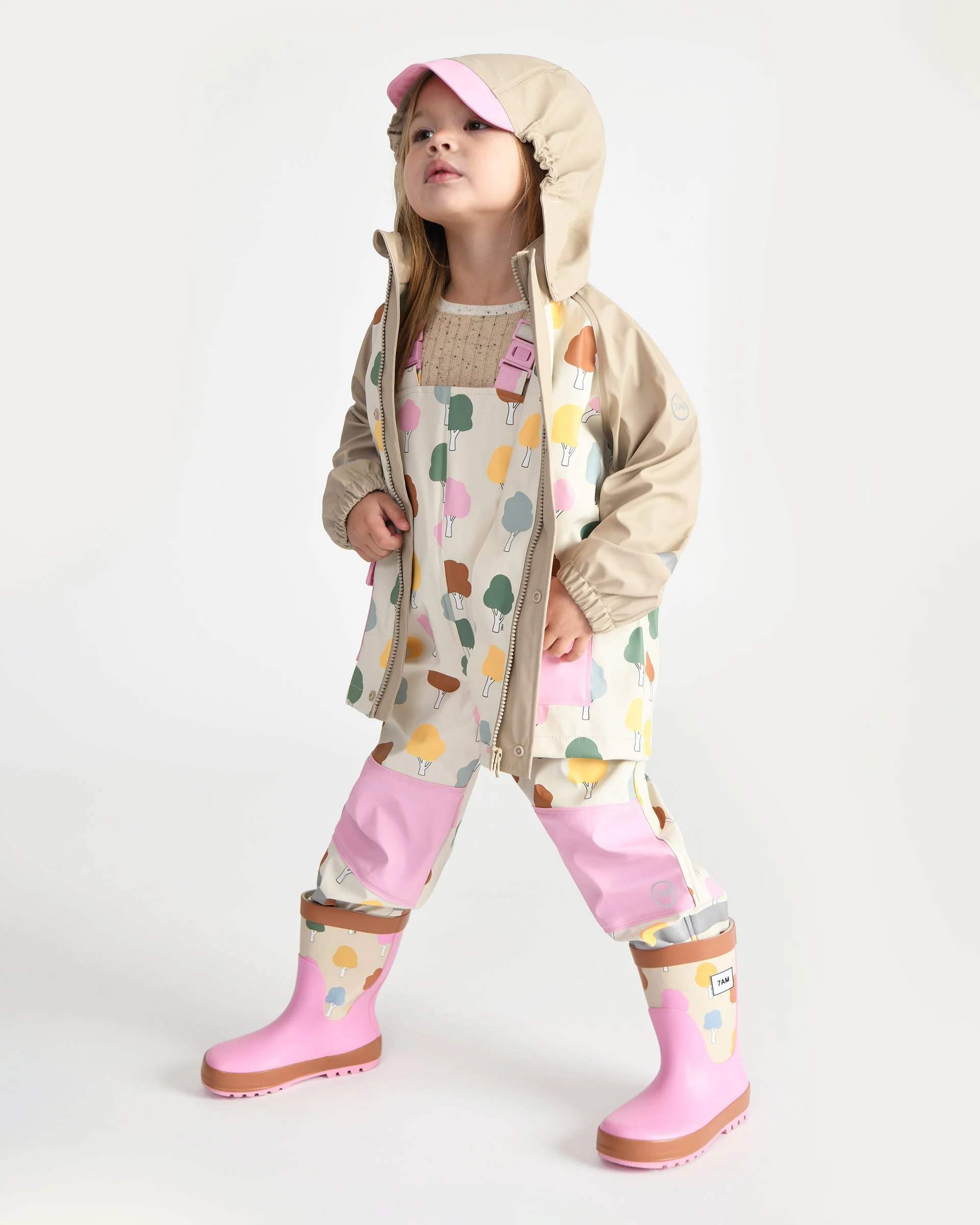 Rain Jacket | Rainy Trees Beige - Image 21